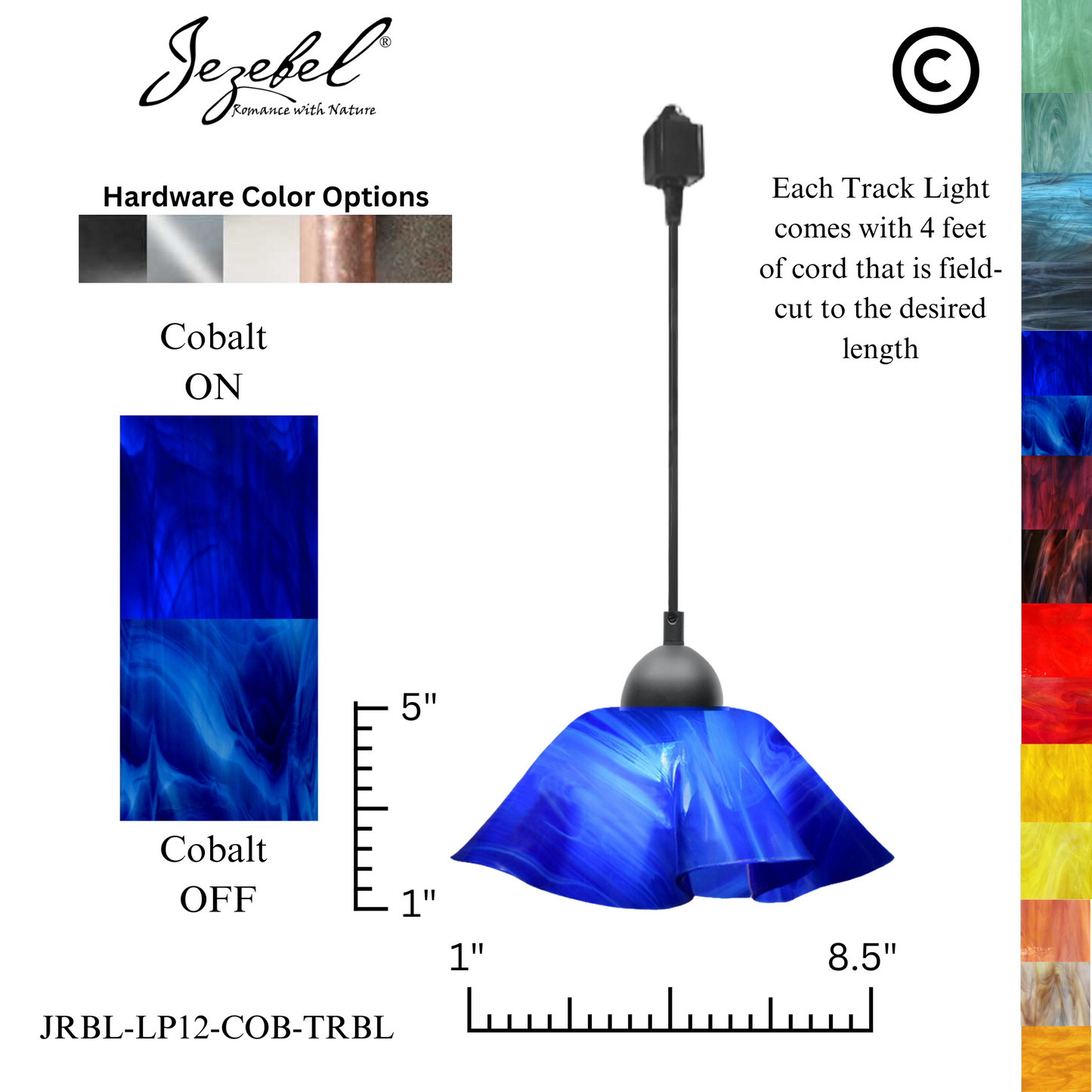 Jezebel Radiance® Track Lighting Lily Pendant, Small