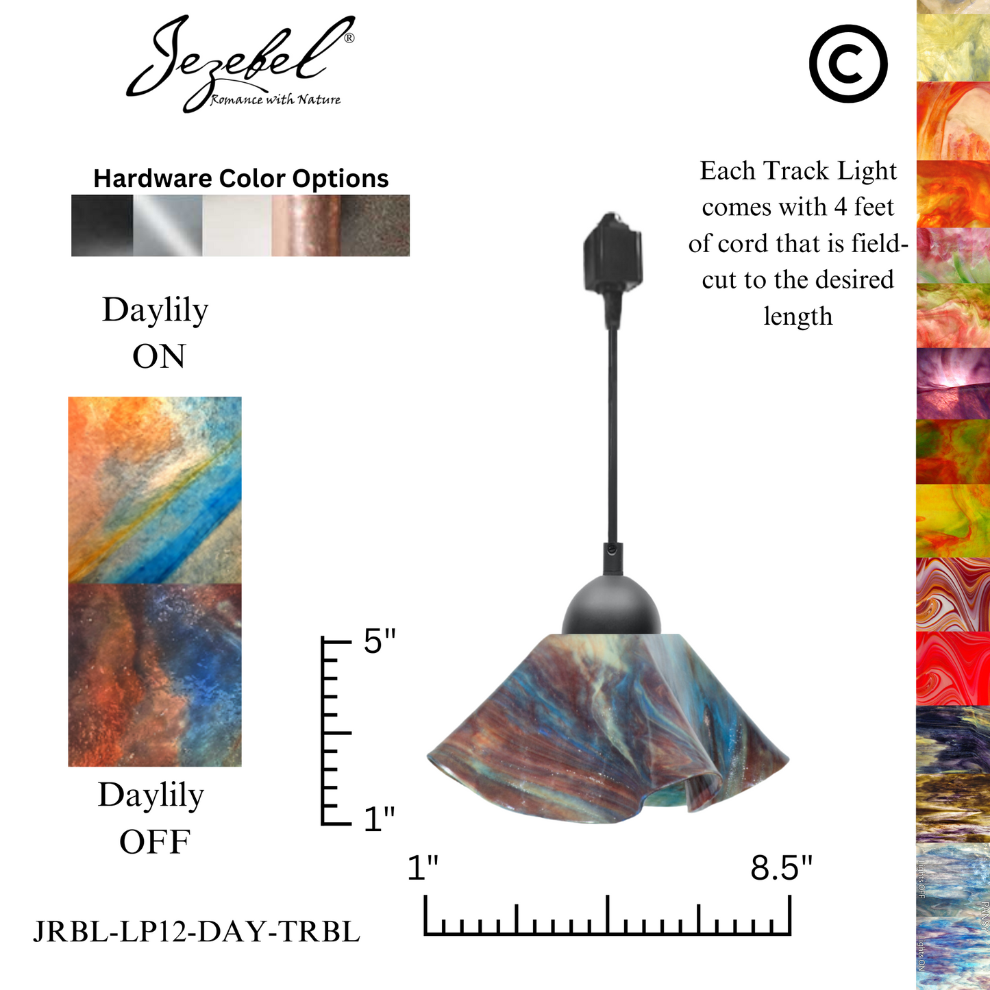 Jezebel Signature® Track Lighting Lily Pendant, Small