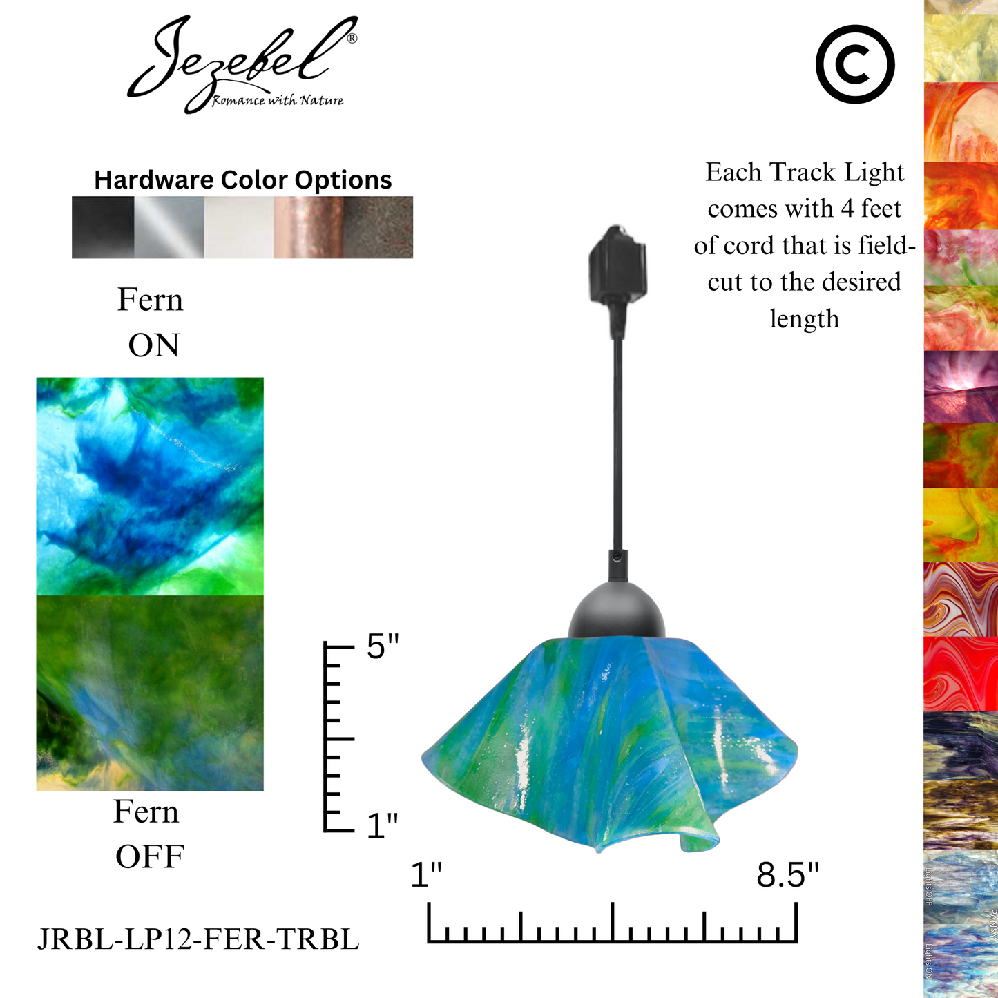 Jezebel Signature® Track Lighting Lily Pendant, Small