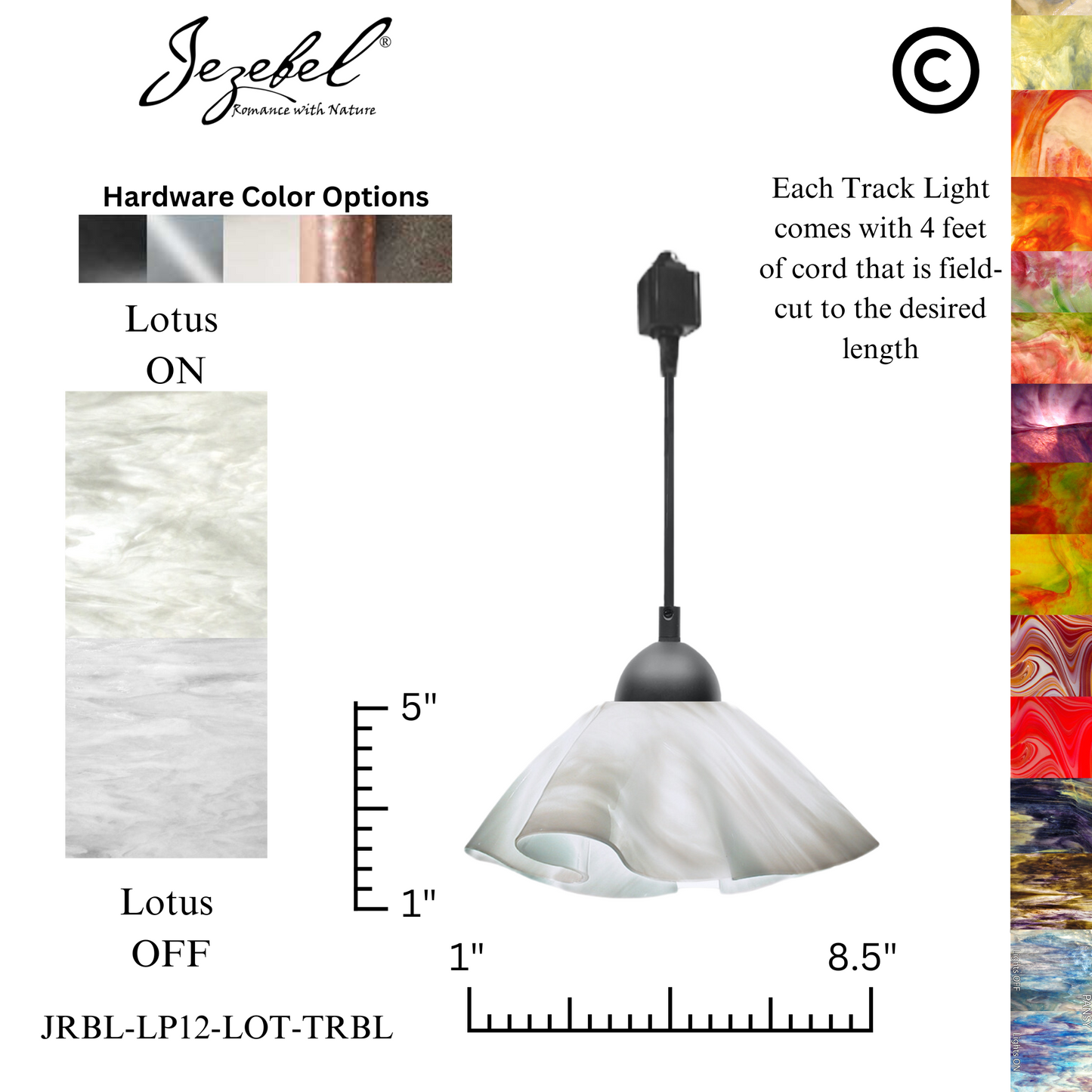 Jezebel Signature® Track Lighting Lily Pendant, Small