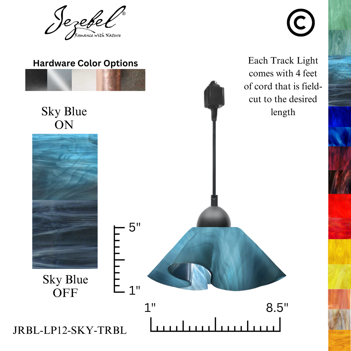 Jezebel Radiance® Track Lighting Lily Pendant, Small