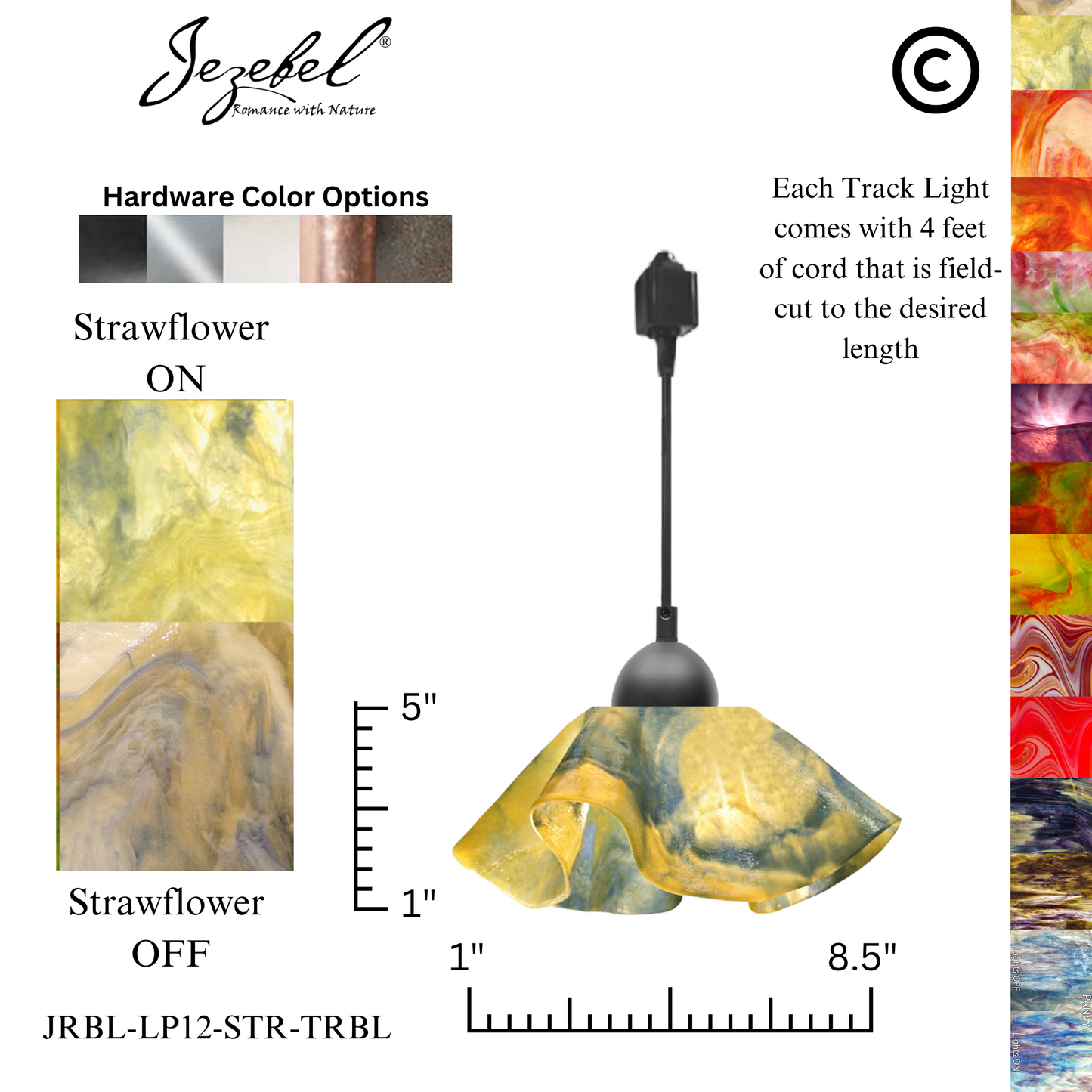Jezebel Signature® Track Lighting Lily Pendant, Small