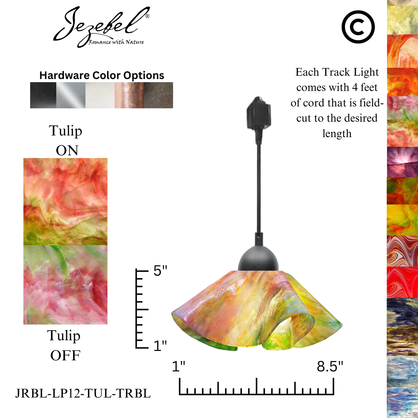Jezebel Signature® Track Lighting Lily Pendant, Small