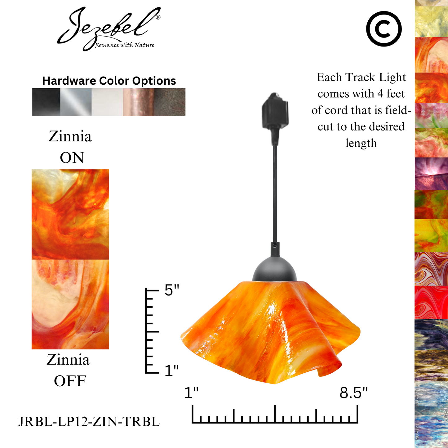 Jezebel Signature® Track Lighting Lily Pendant, Small