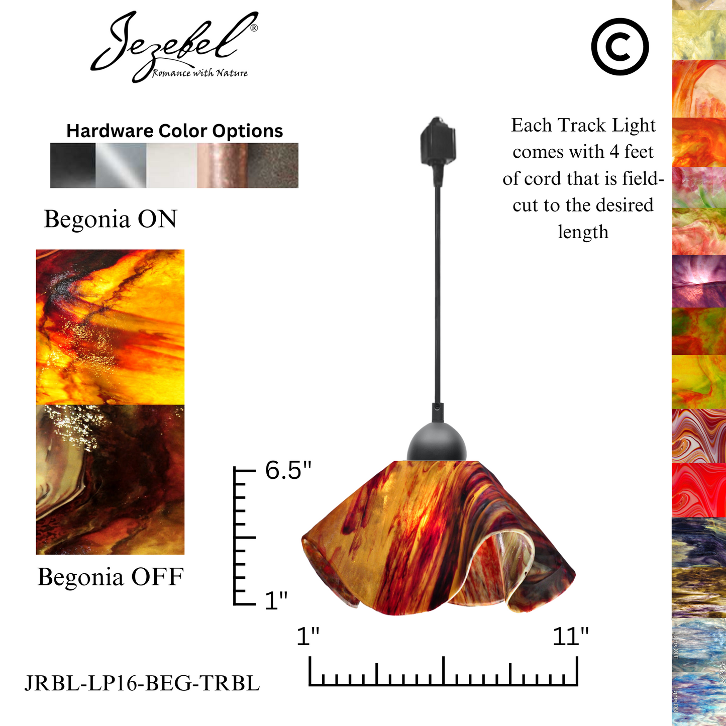 Jezebel Signature® Track Lighting Lily Pendant, Large