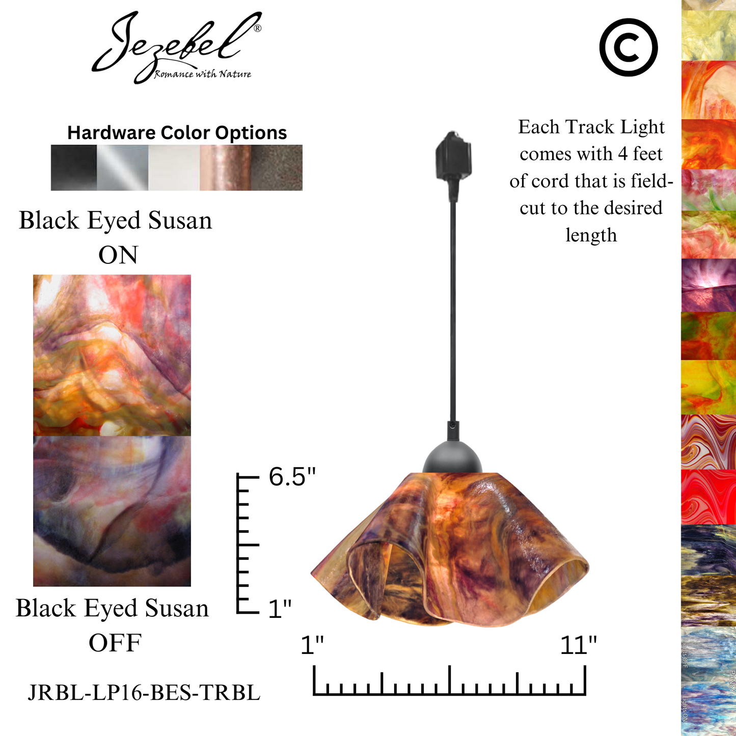 Jezebel Signature® Track Lighting Lily Pendant, Large