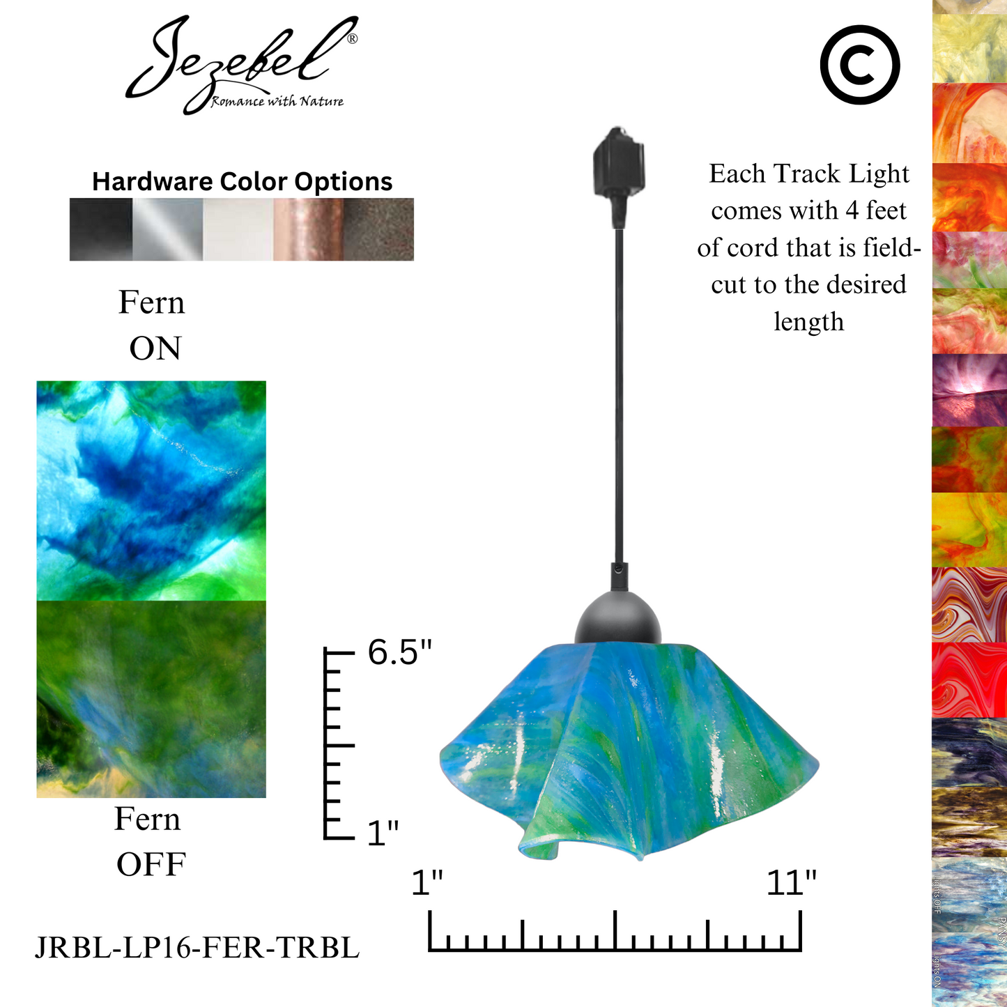 Jezebel Signature® Track Lighting Lily Pendant, Large