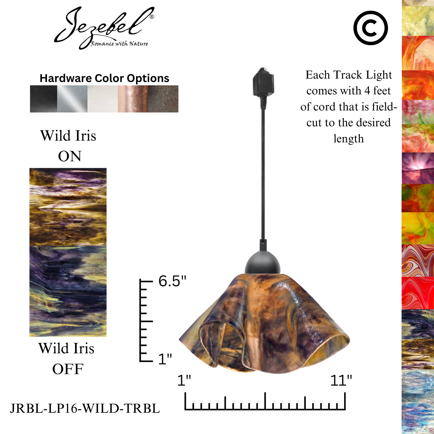 Jezebel Signature® Track Lighting Lily Pendant, Large