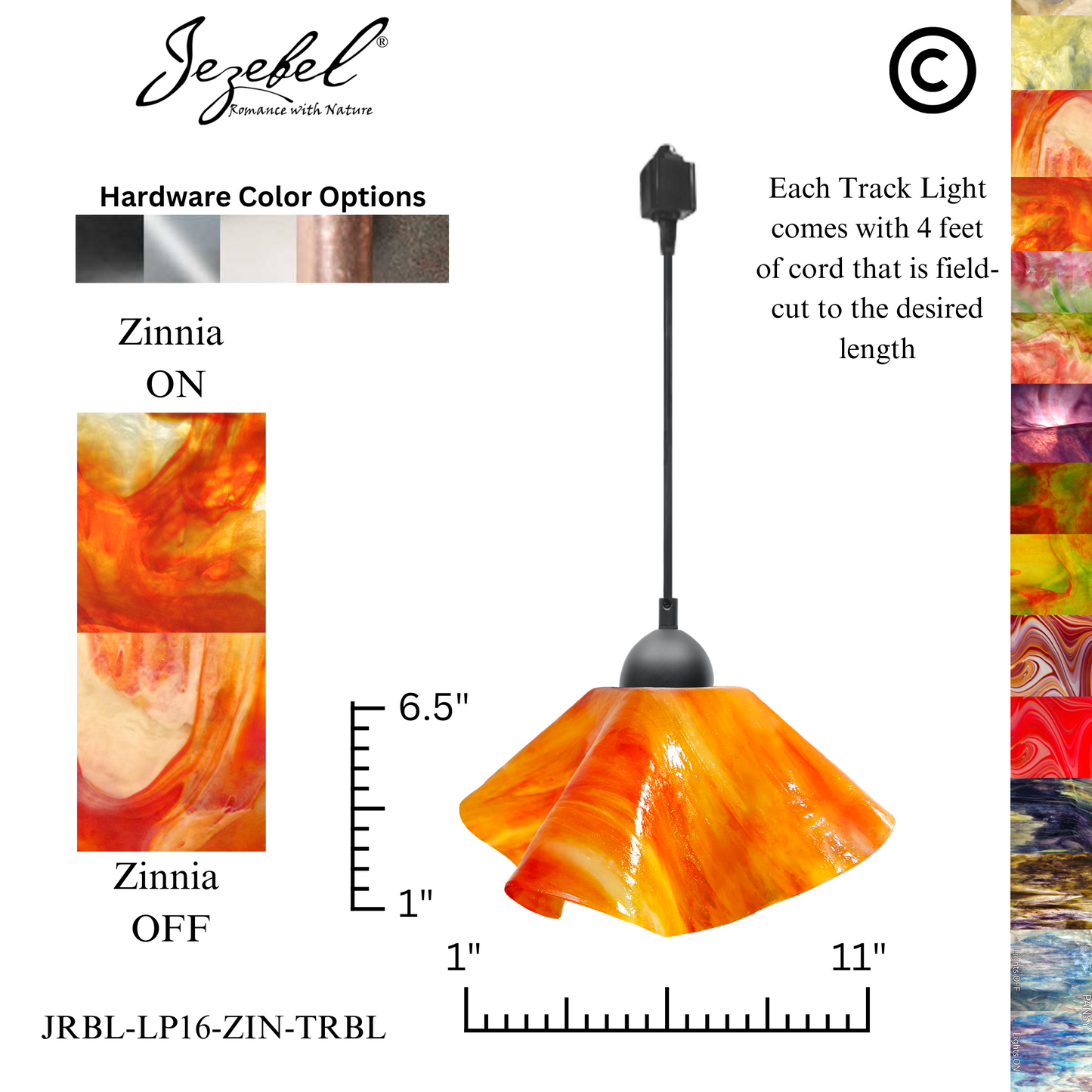 Jezebel Signature® Track Lighting Lily Pendant, Large