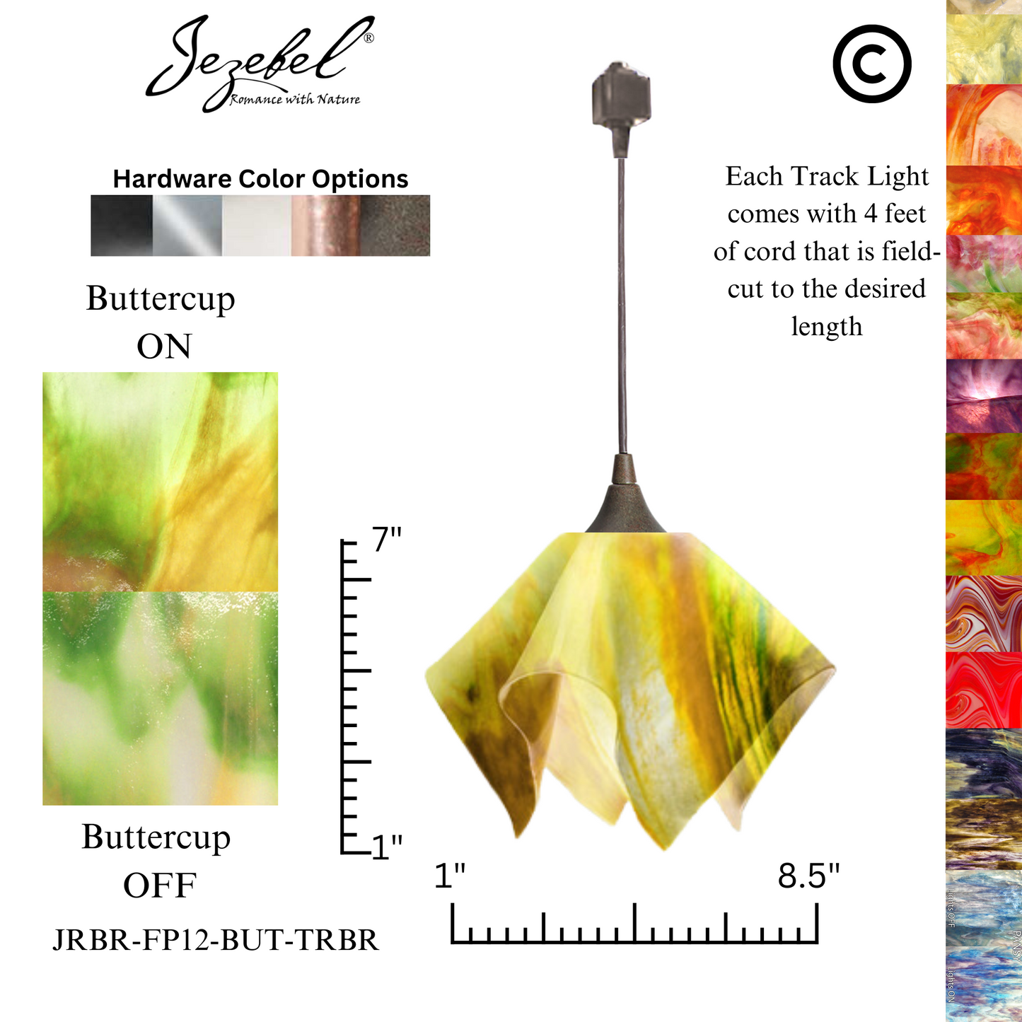Jezebel Signature® Track Lighting Flame Pendant, Small