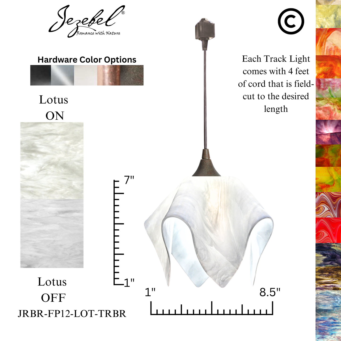 Jezebel Signature® Track Lighting Flame Pendant, Small
