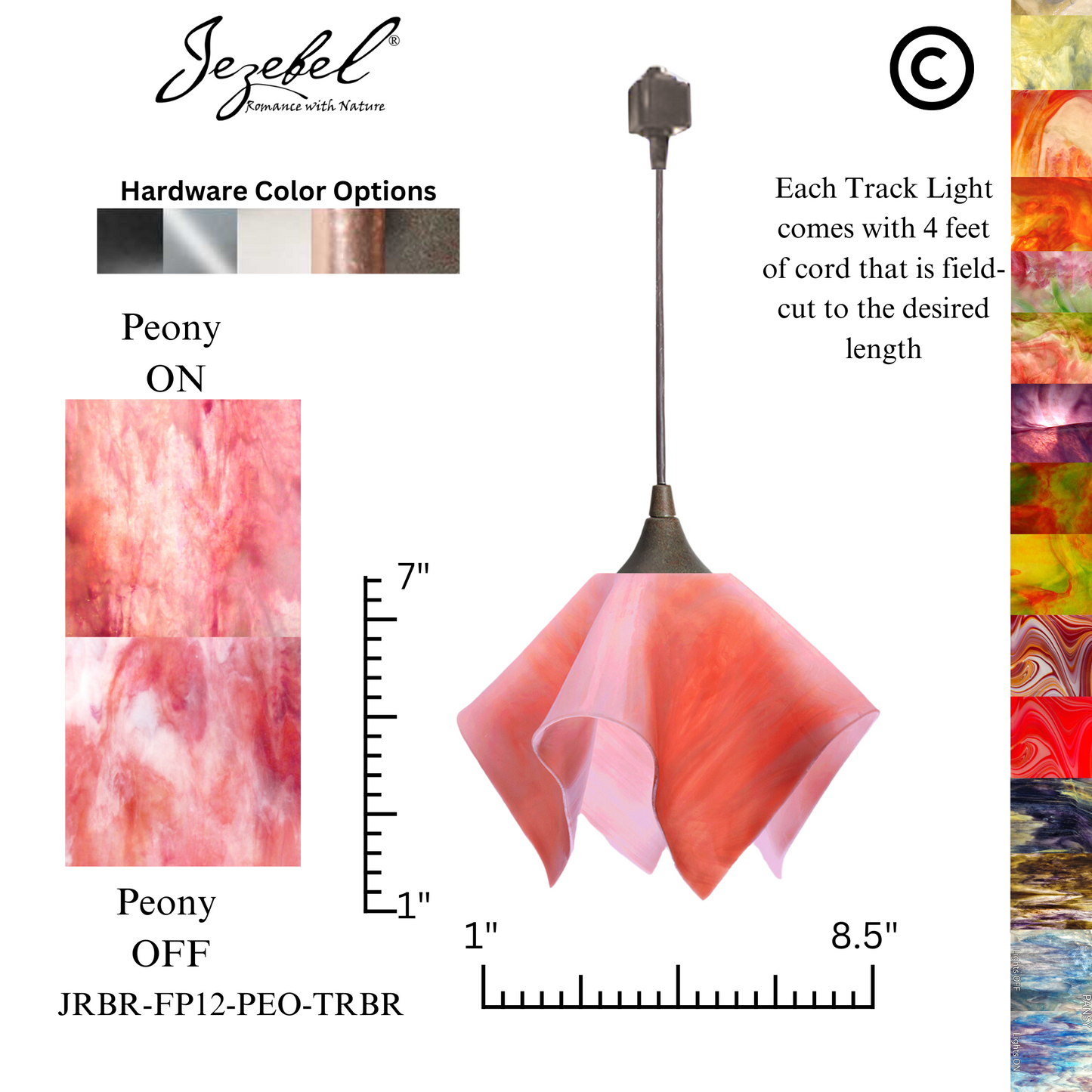 Jezebel Signature® Track Lighting Flame Pendant, Small