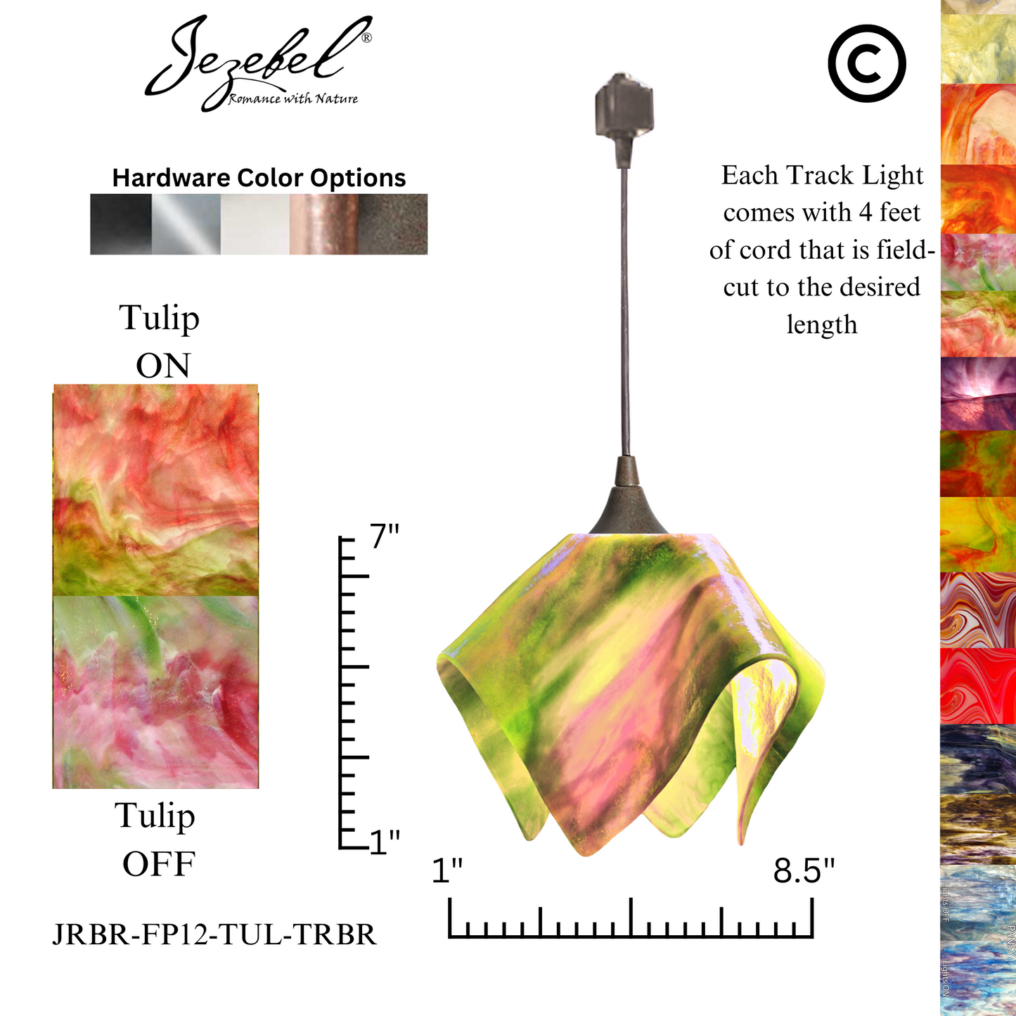 Jezebel Signature® Track Lighting Flame Pendant, Small