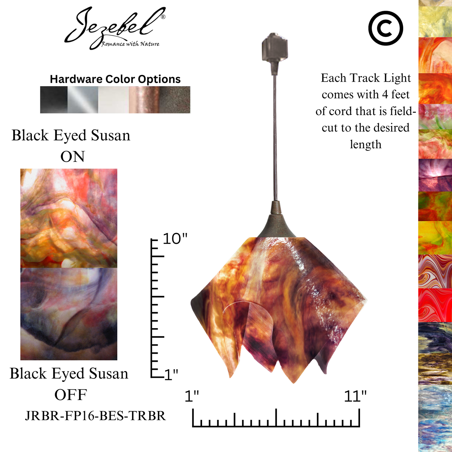 Jezebel Signature® Track Lighting Flame Pendant, Large
