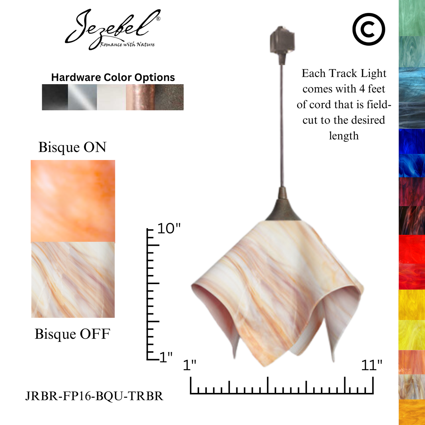 Jezebel Radiance® Track Lighting Flame Pendant, Large