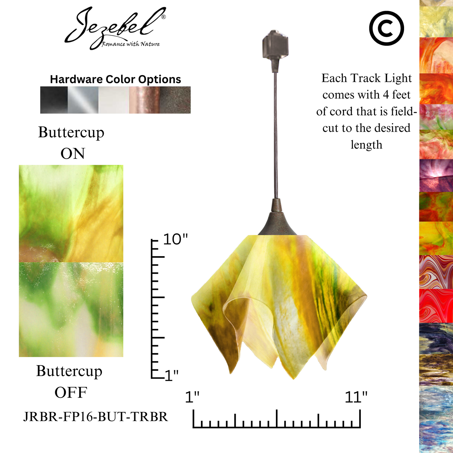 Jezebel Signature® Track Lighting Flame Pendant, Large