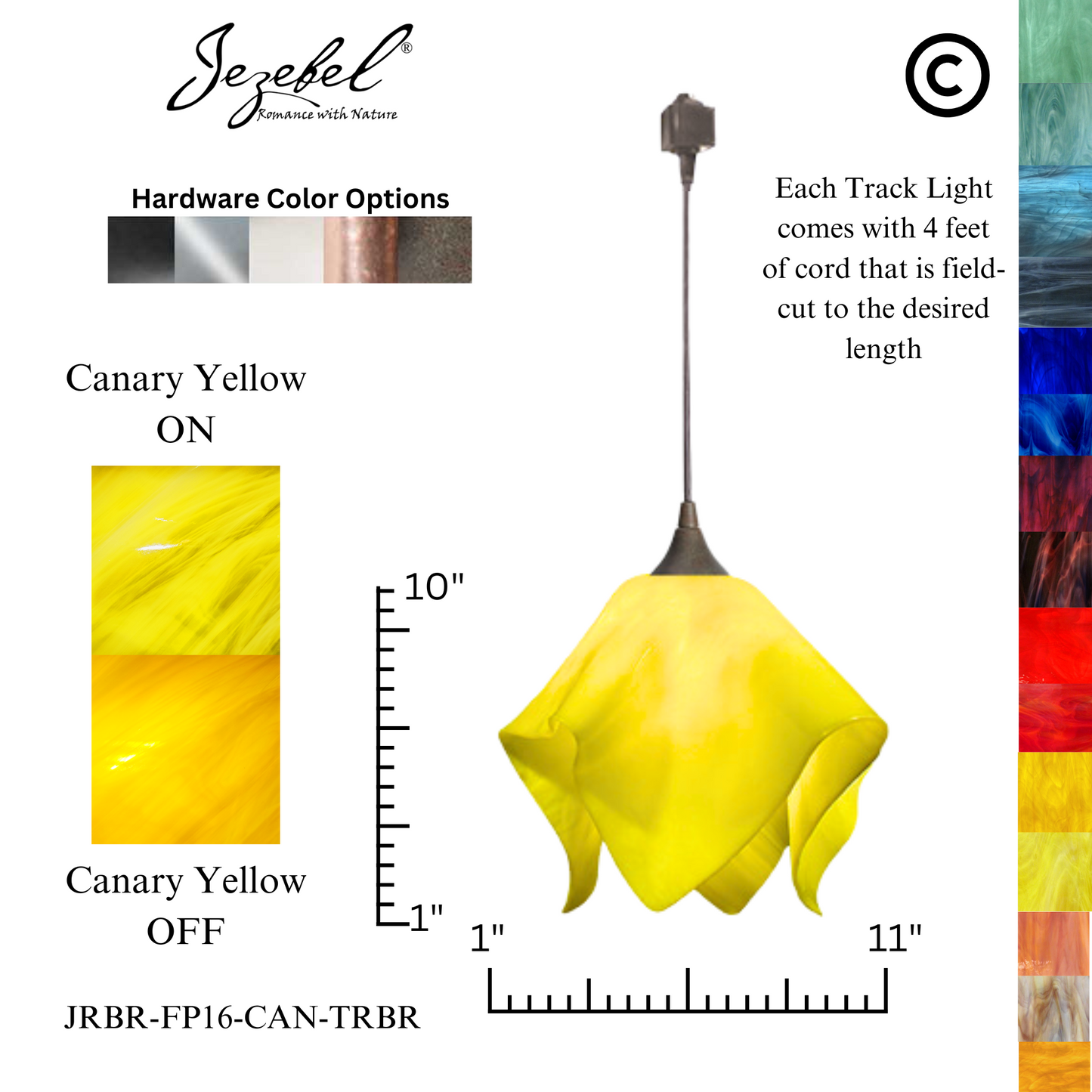 Jezebel Radiance® Track Lighting Flame Pendant, Large