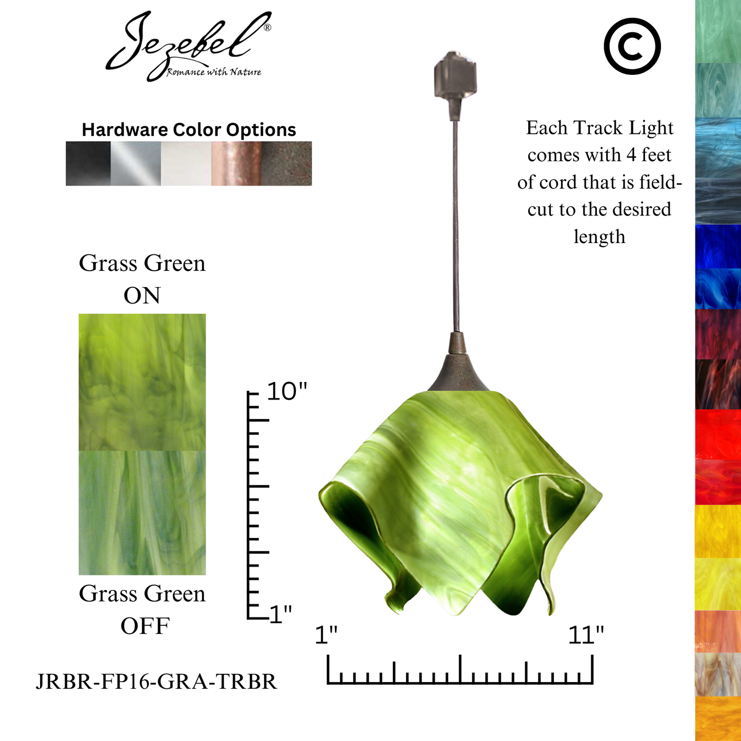 Jezebel Radiance® Track Lighting Flame Pendant, Large