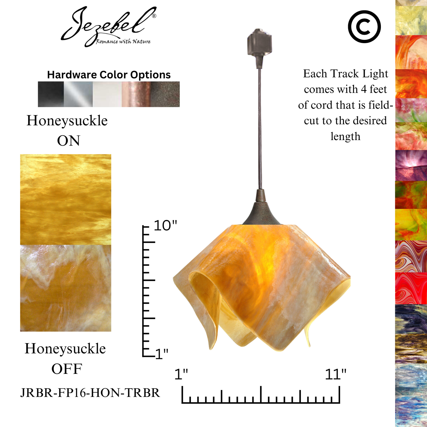 Jezebel Signature® Track Lighting Flame Pendant, Large