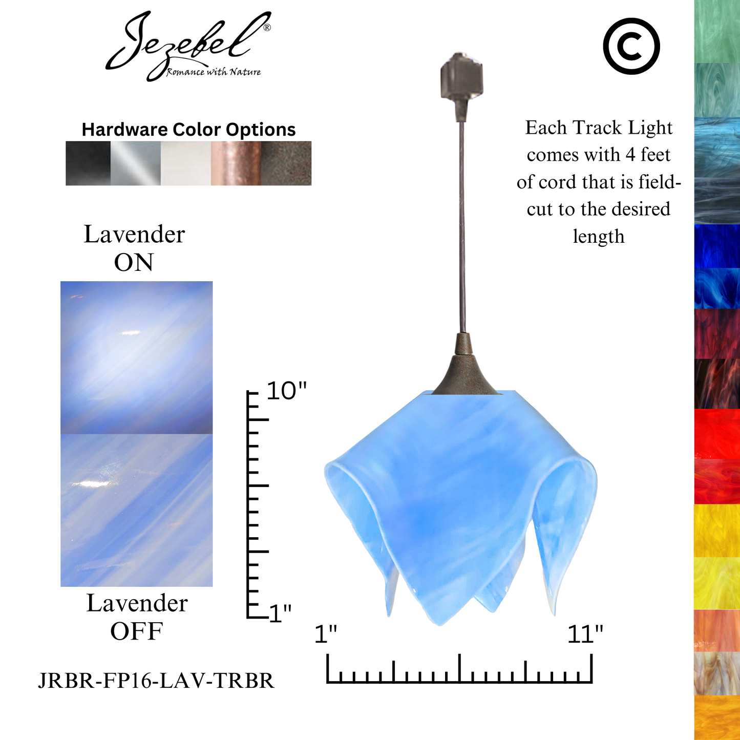 Jezebel Radiance® Track Lighting Flame Pendant, Large