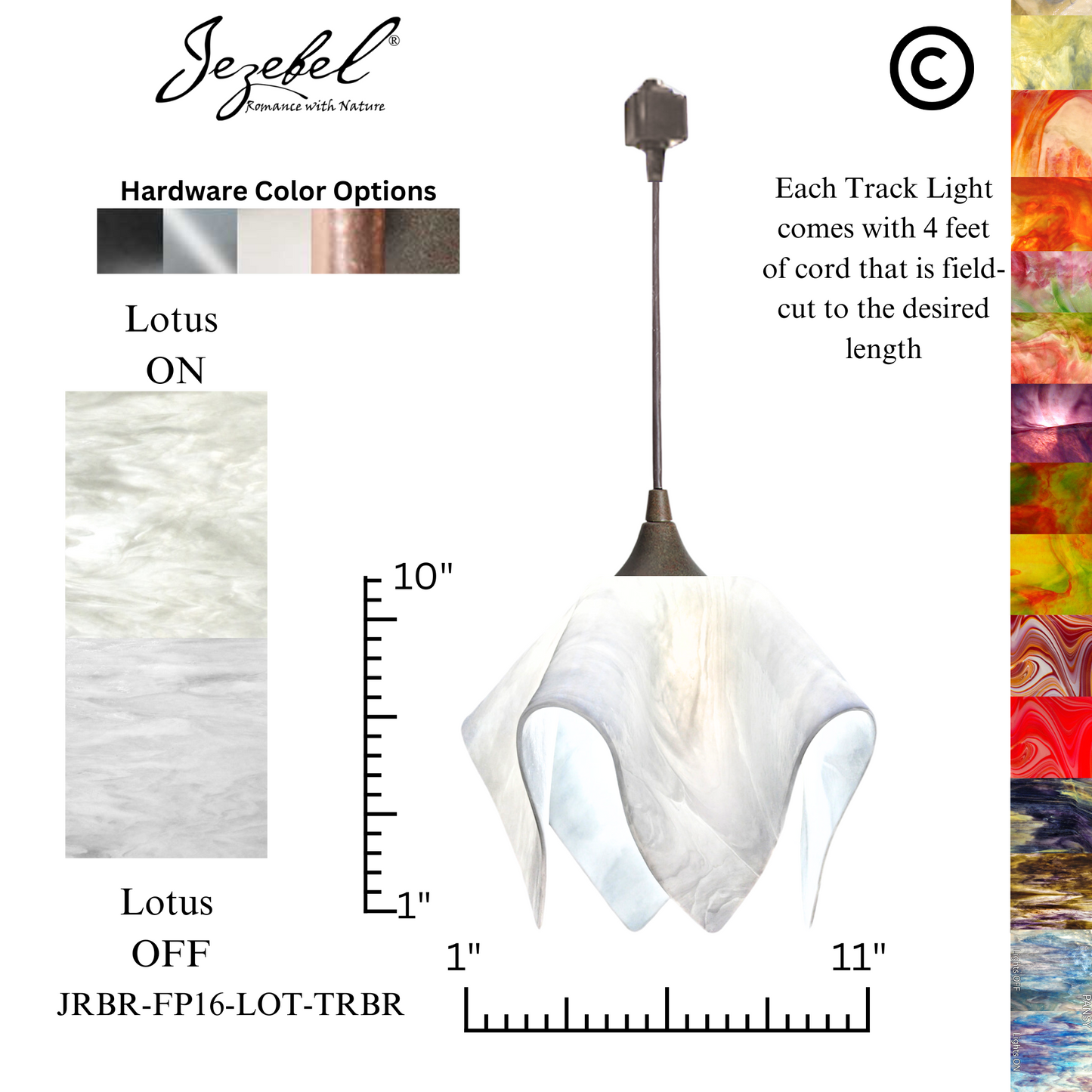 Jezebel Signature® Track Lighting Flame Pendant, Large