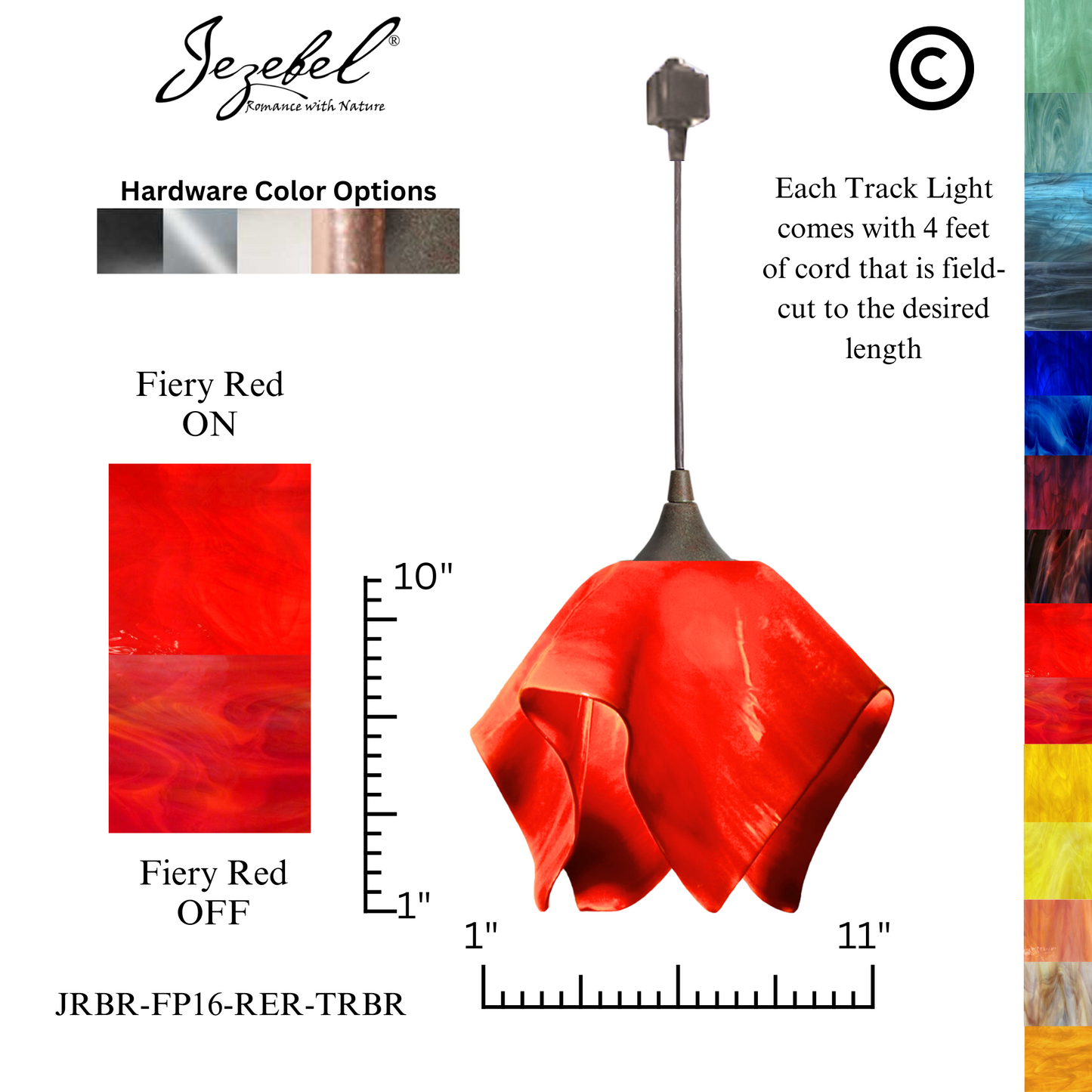 Jezebel Radiance® Track Lighting Flame Pendant, Large