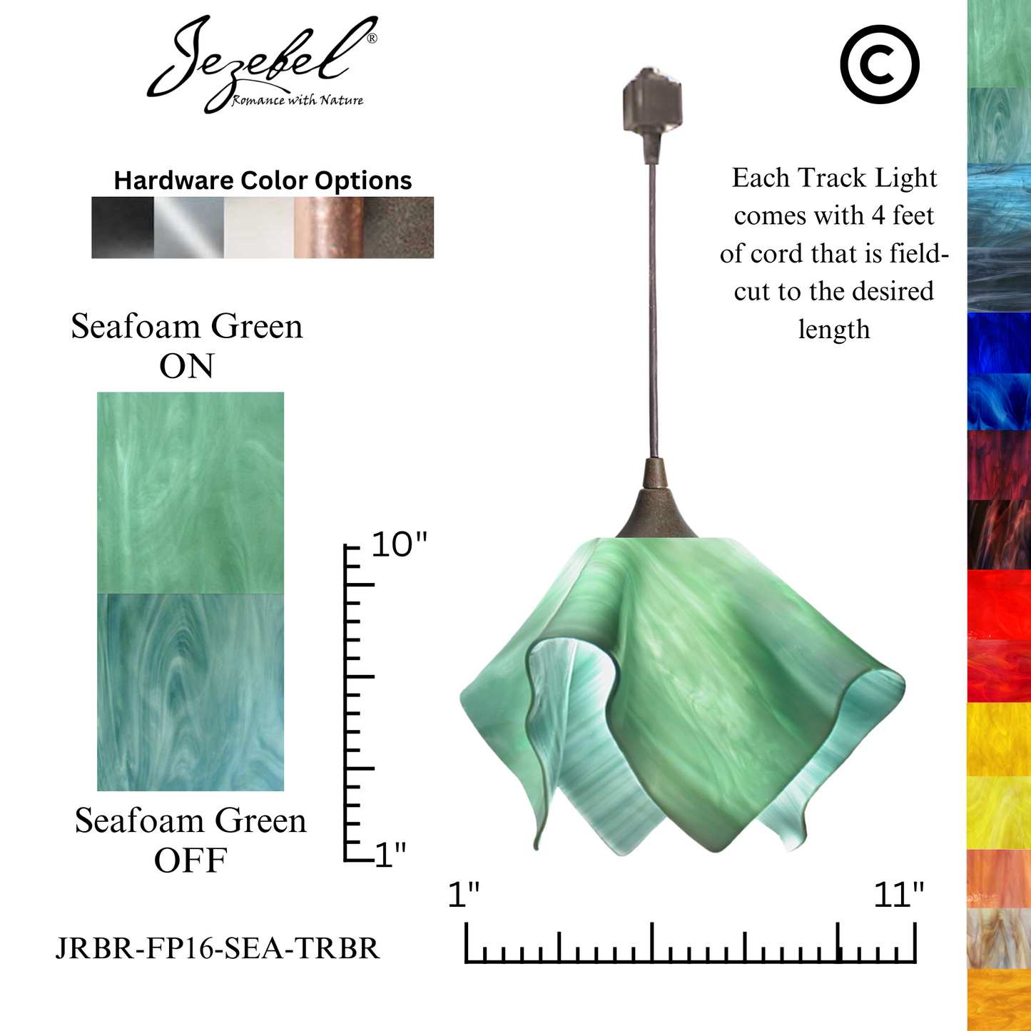 Jezebel Radiance® Track Lighting Flame Pendant, Large