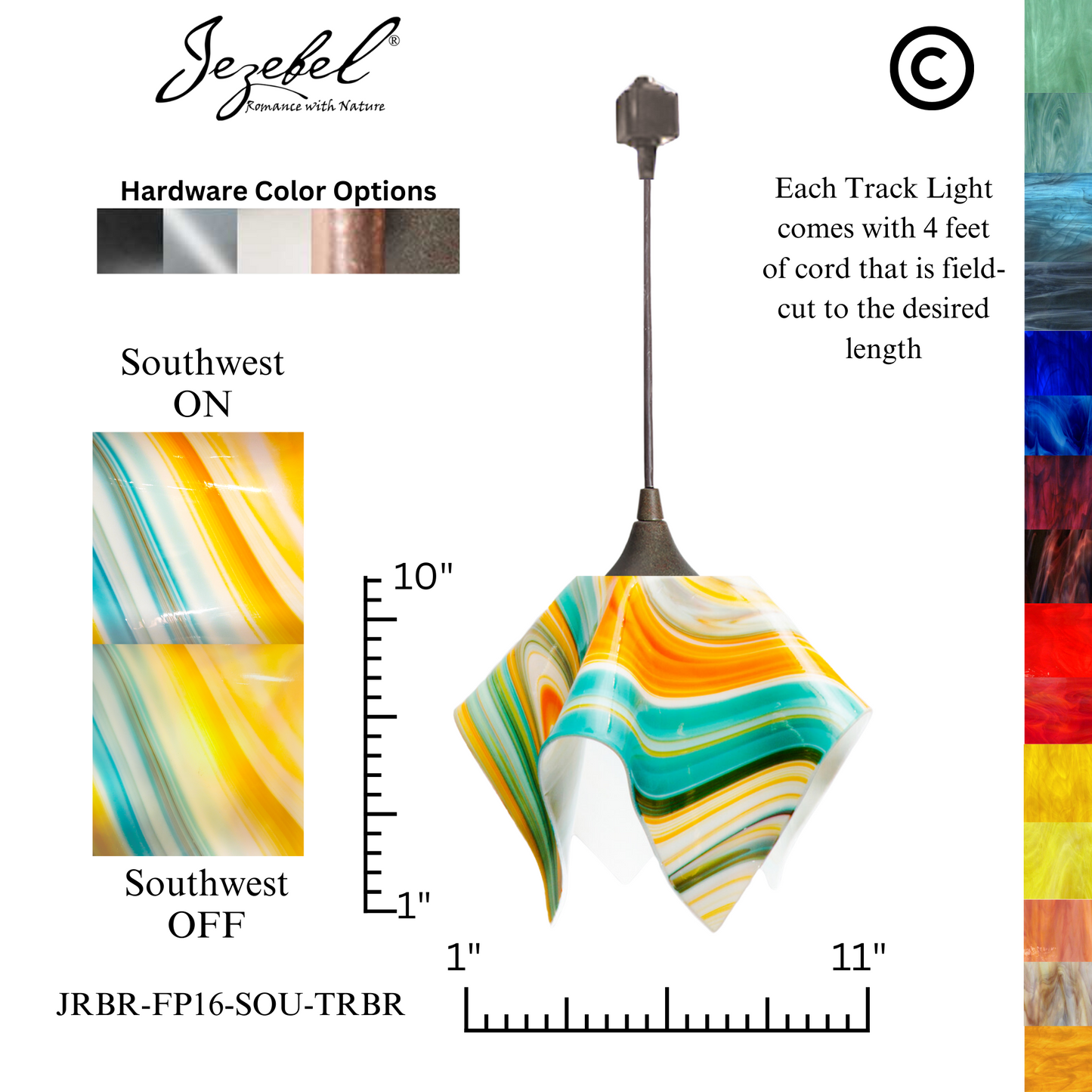 Jezebel Radiance® Track Lighting Flame Pendant, Large