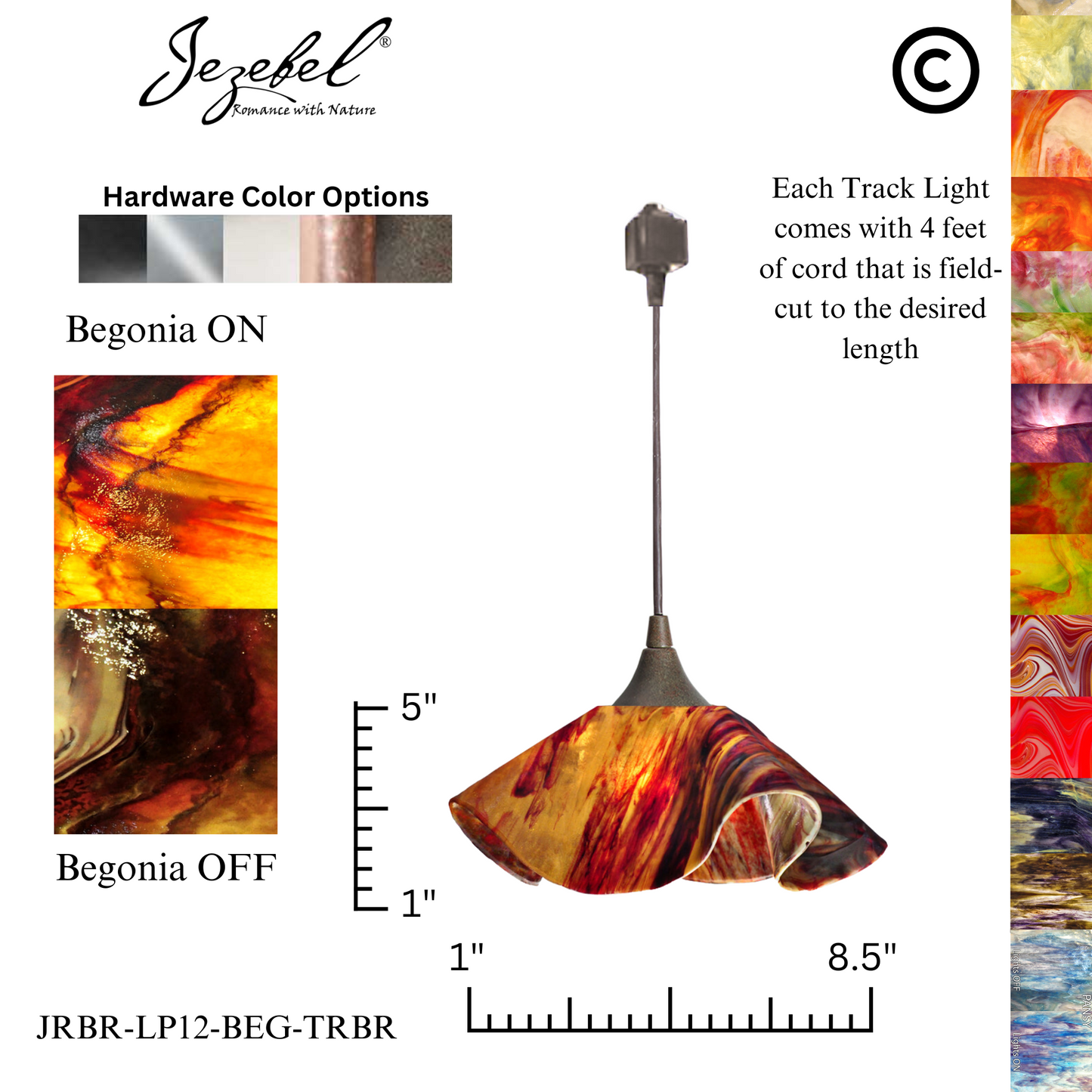 Jezebel Signature® Track Lighting Lily Pendant, Small