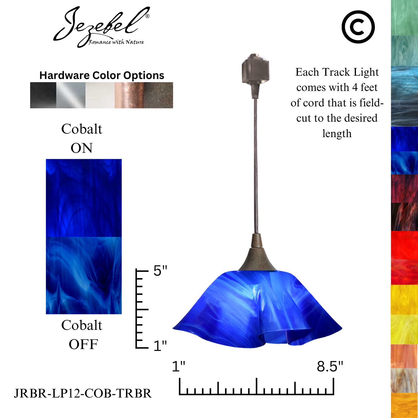 Jezebel Radiance® Track Lighting Lily Pendant, Small