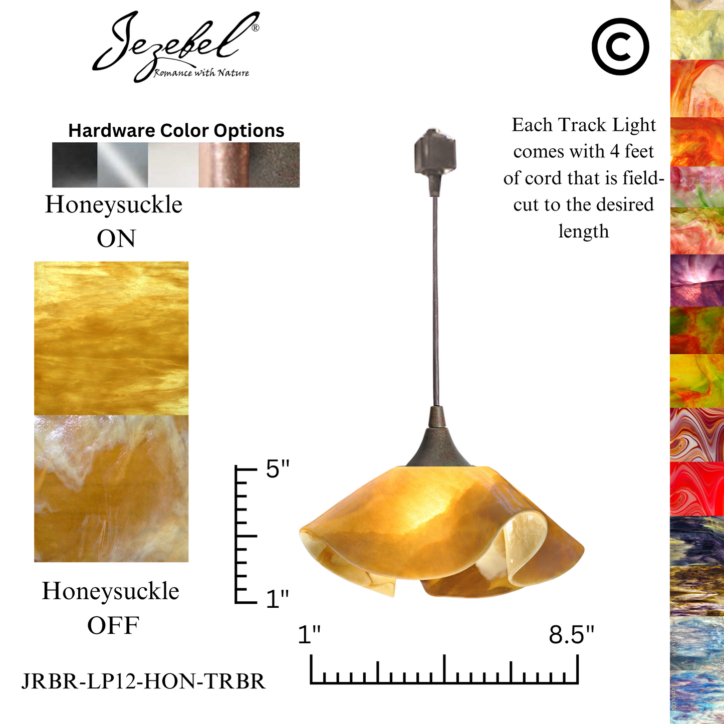 Jezebel Signature® Track Lighting Lily Pendant, Small