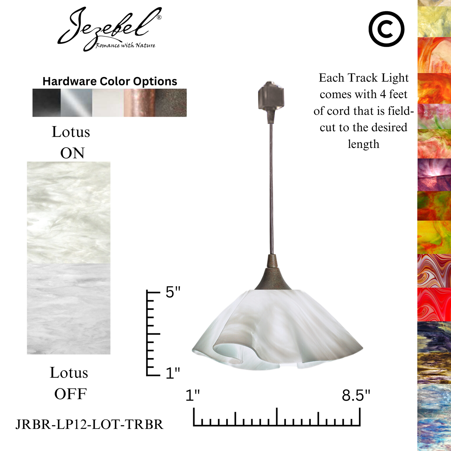 Jezebel Signature® Track Lighting Lily Pendant, Small