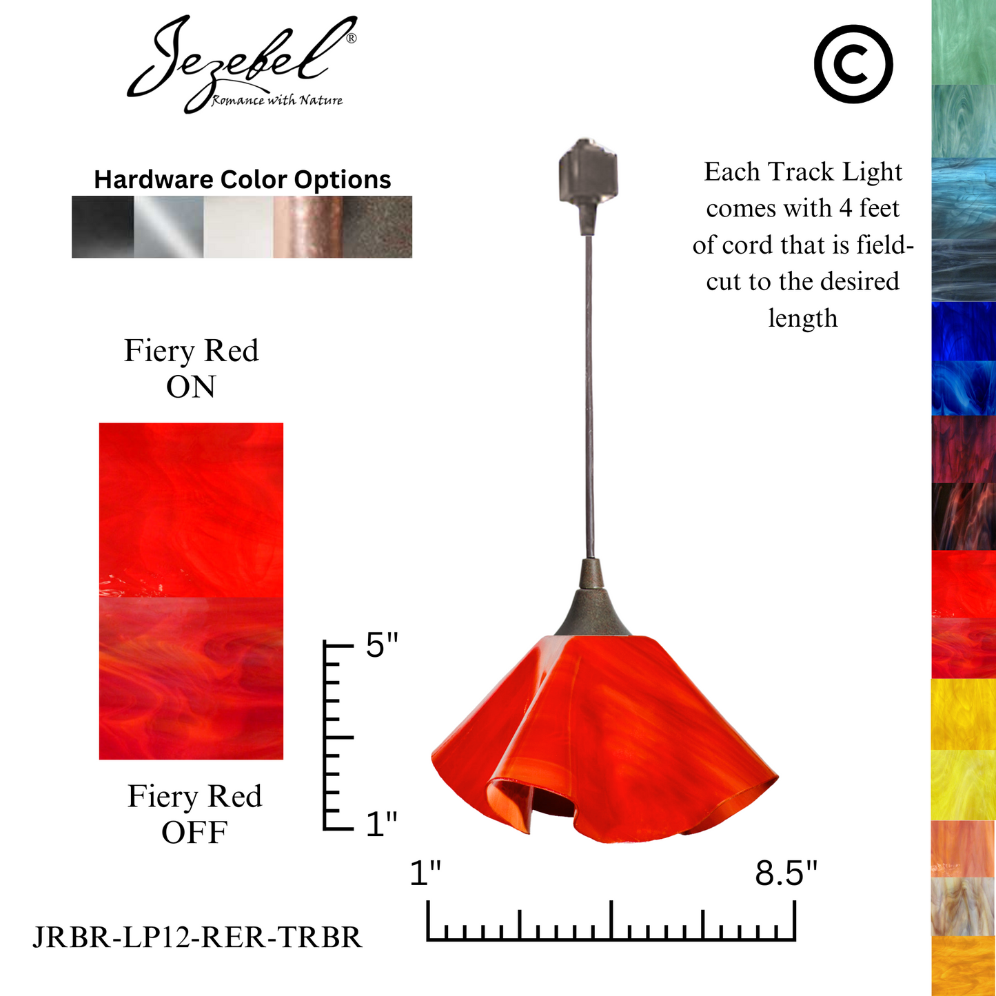Jezebel Radiance® Track Lighting Lily Pendant, Small