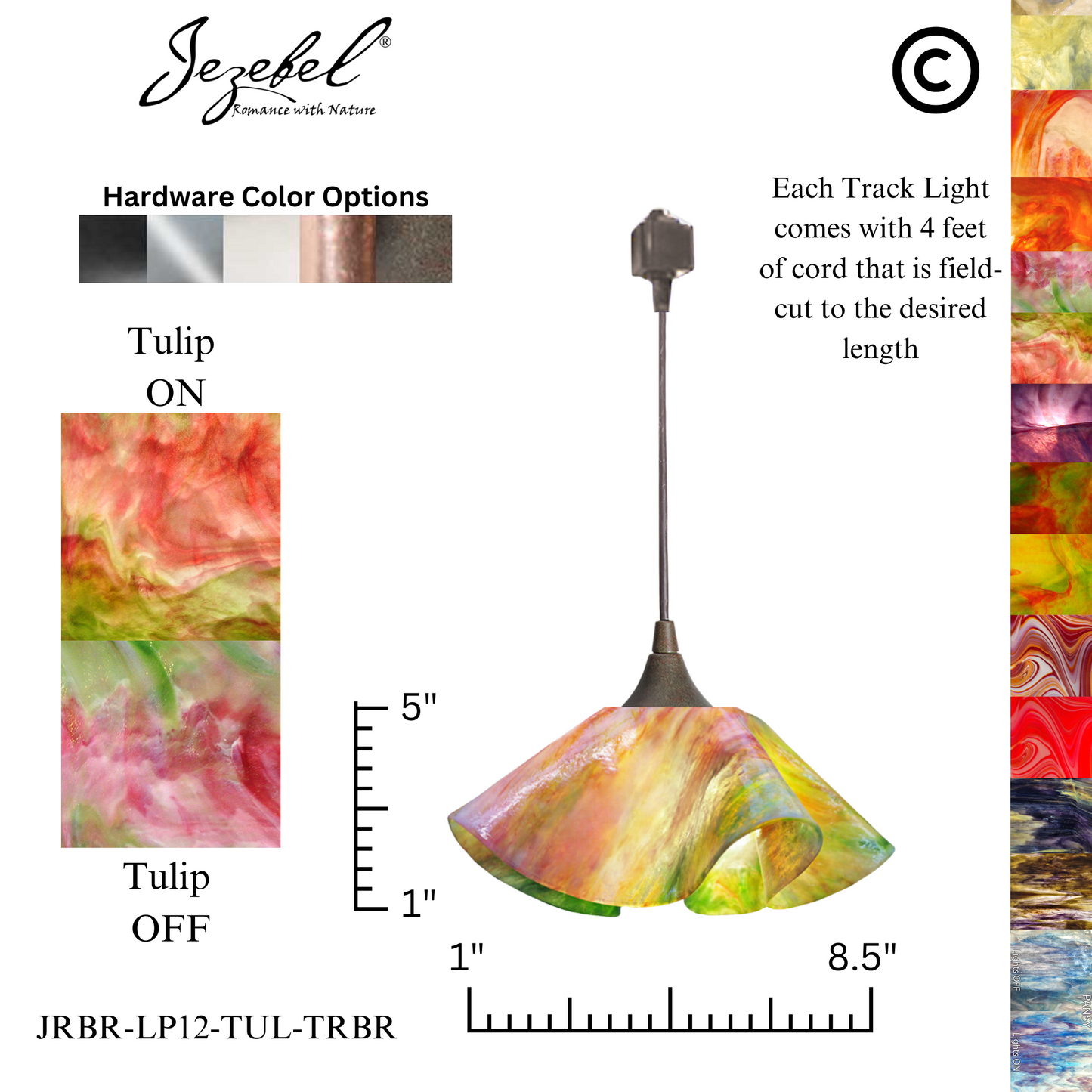 Jezebel Signature® Track Lighting Lily Pendant, Small
