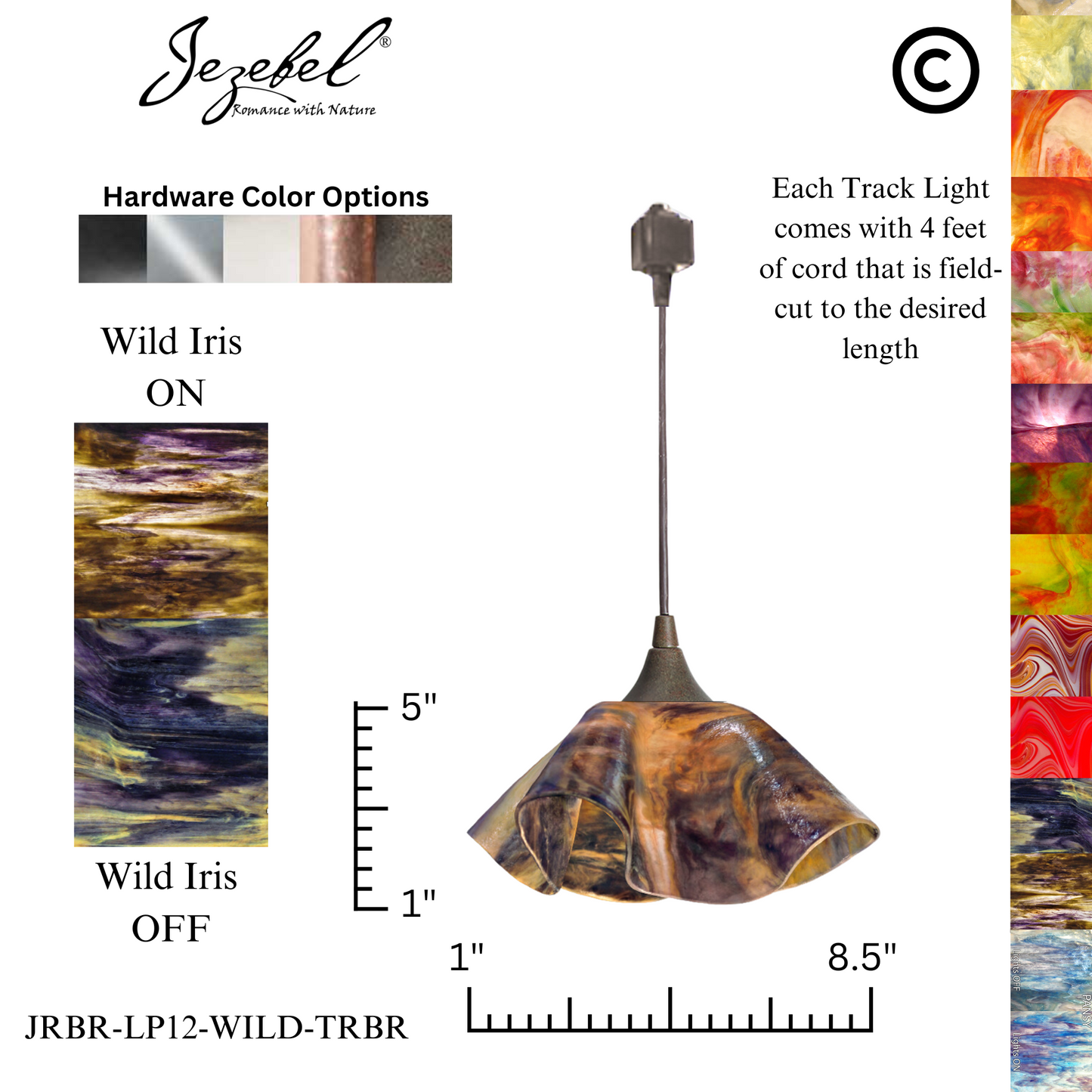 Jezebel Signature® Track Lighting Lily Pendant, Small
