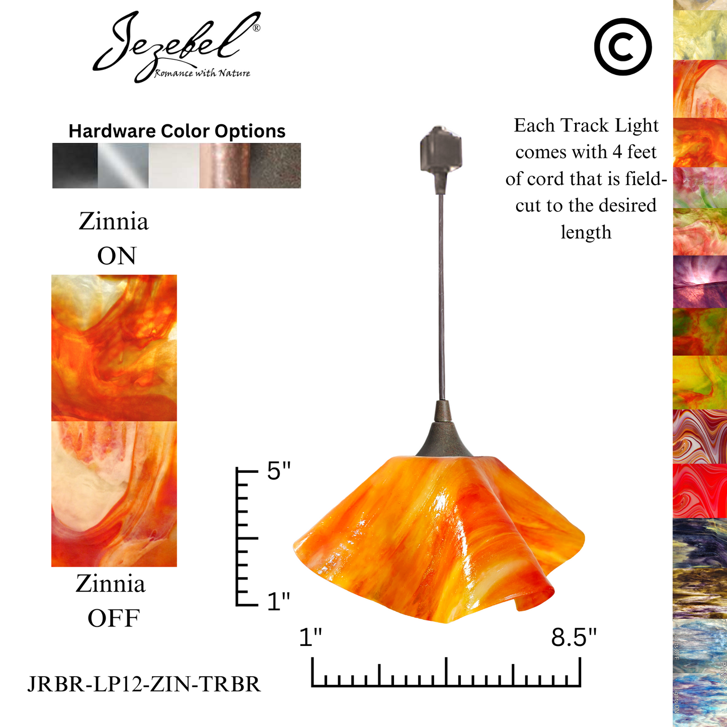 Jezebel Signature® Track Lighting Lily Pendant, Small