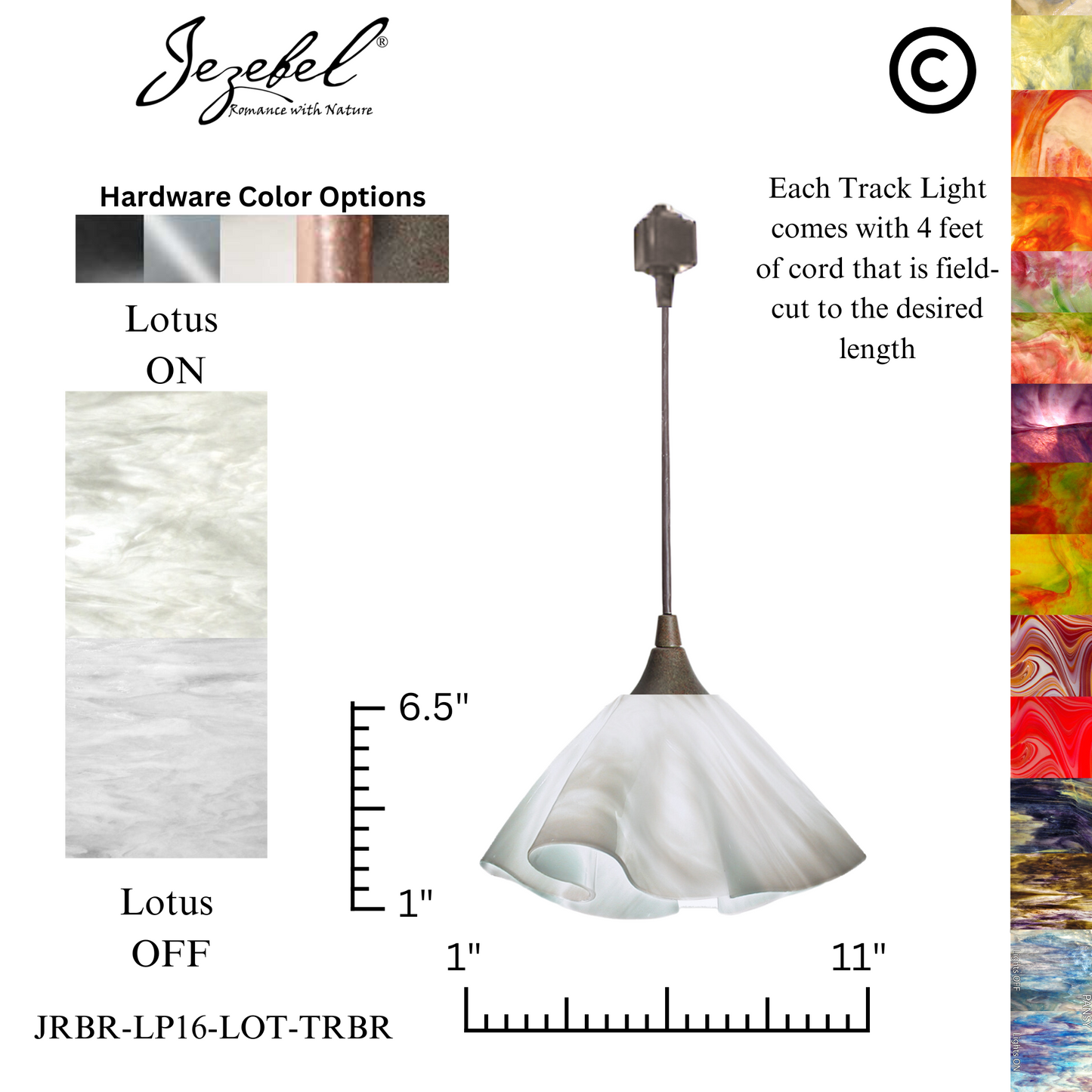 Jezebel Signature® Track Lighting Lily Pendant, Large