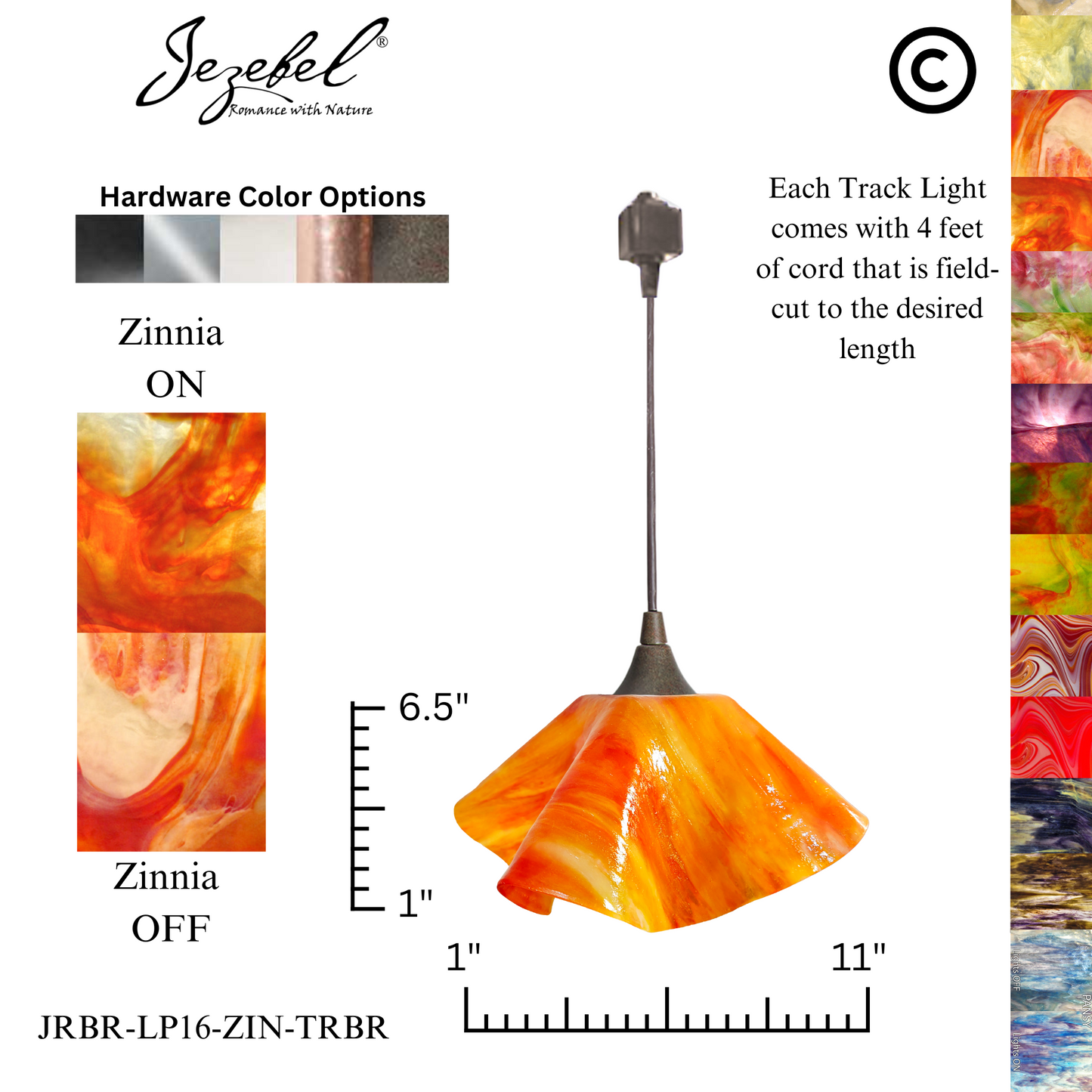 Jezebel Signature® Track Lighting Lily Pendant, Large