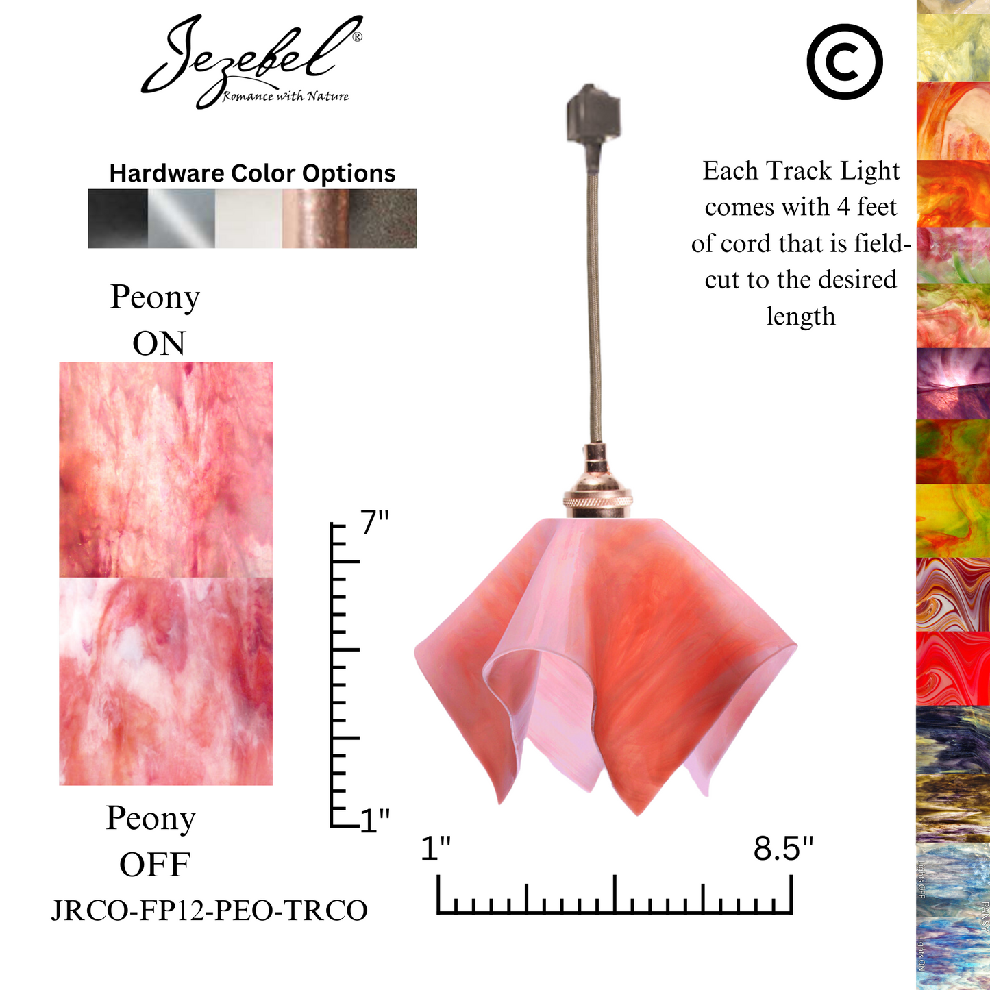 Jezebel Signature® Track Lighting Flame Pendant, Small