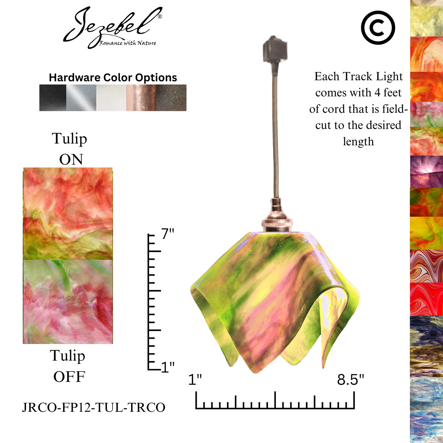 Jezebel Signature® Track Lighting Flame Pendant, Small