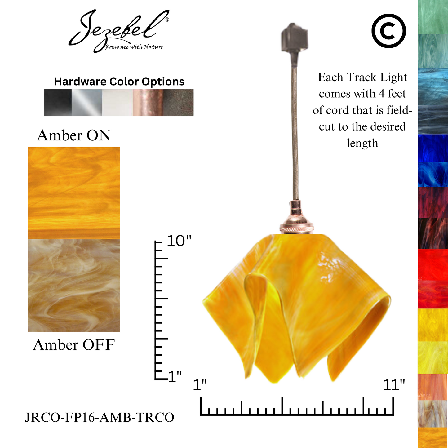 Jezebel Radiance® Track Lighting Flame Pendant, Large