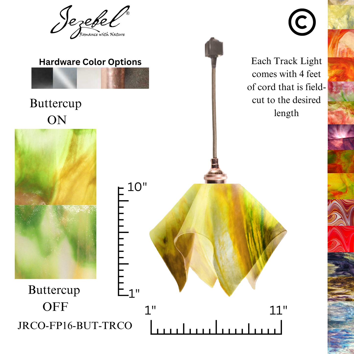 Jezebel Signature® Track Lighting Flame Pendant, Large