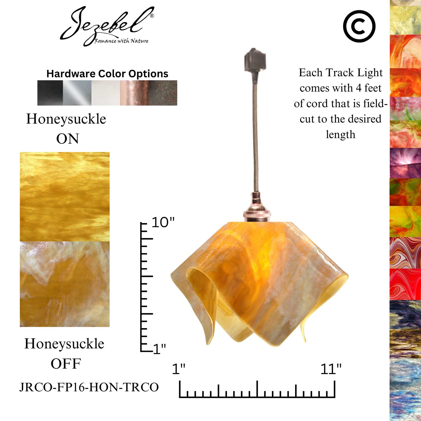 Jezebel Signature® Track Lighting Flame Pendant, Large
