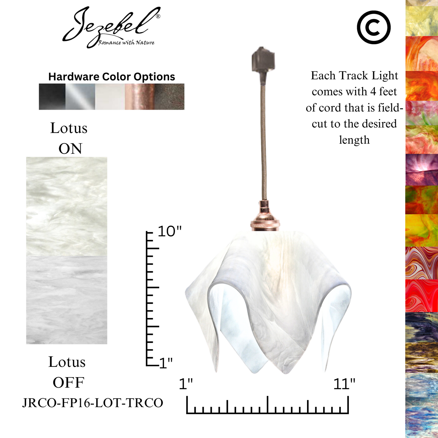 Jezebel Signature® Track Lighting Flame Pendant, Large