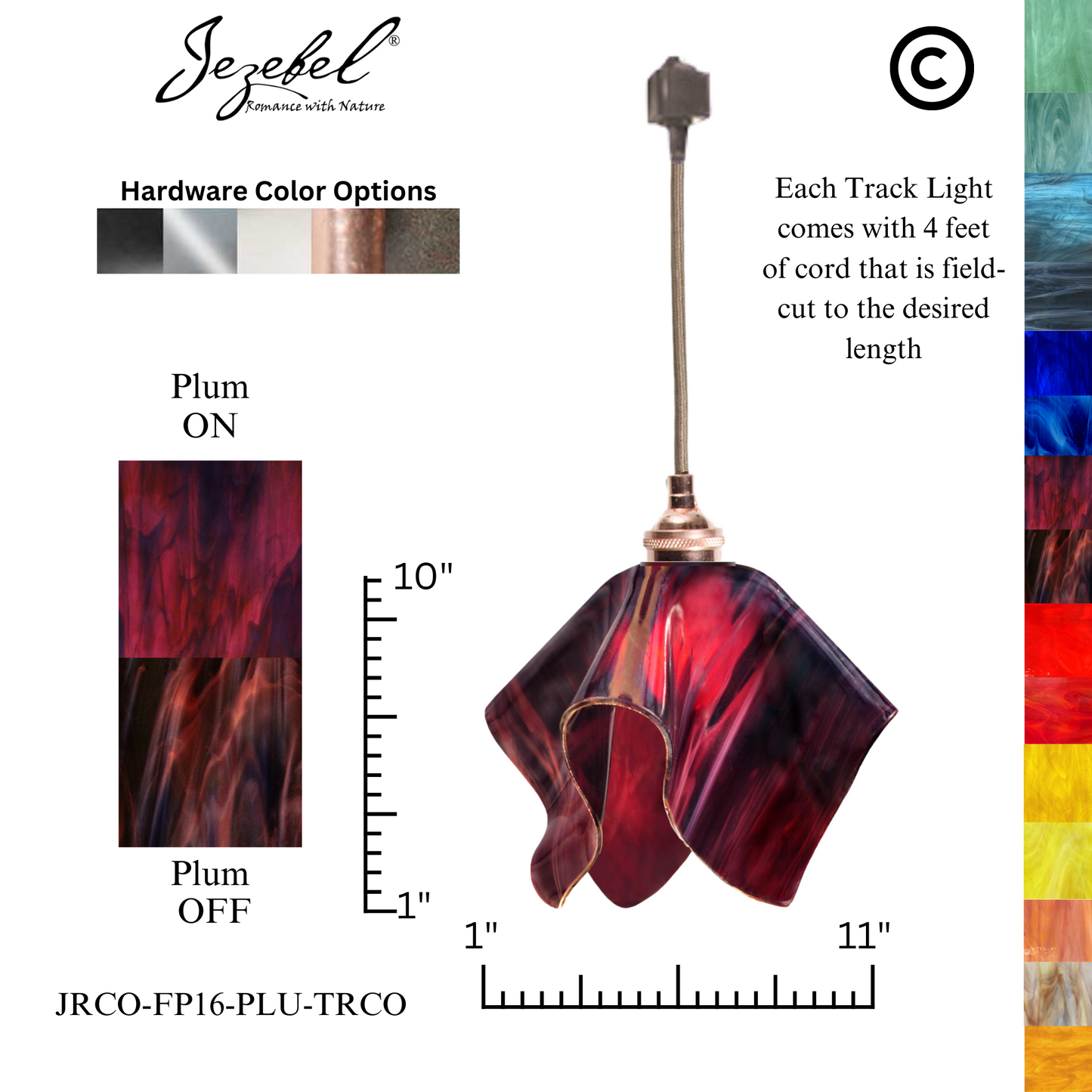 Jezebel Radiance® Track Lighting Flame Pendant, Large