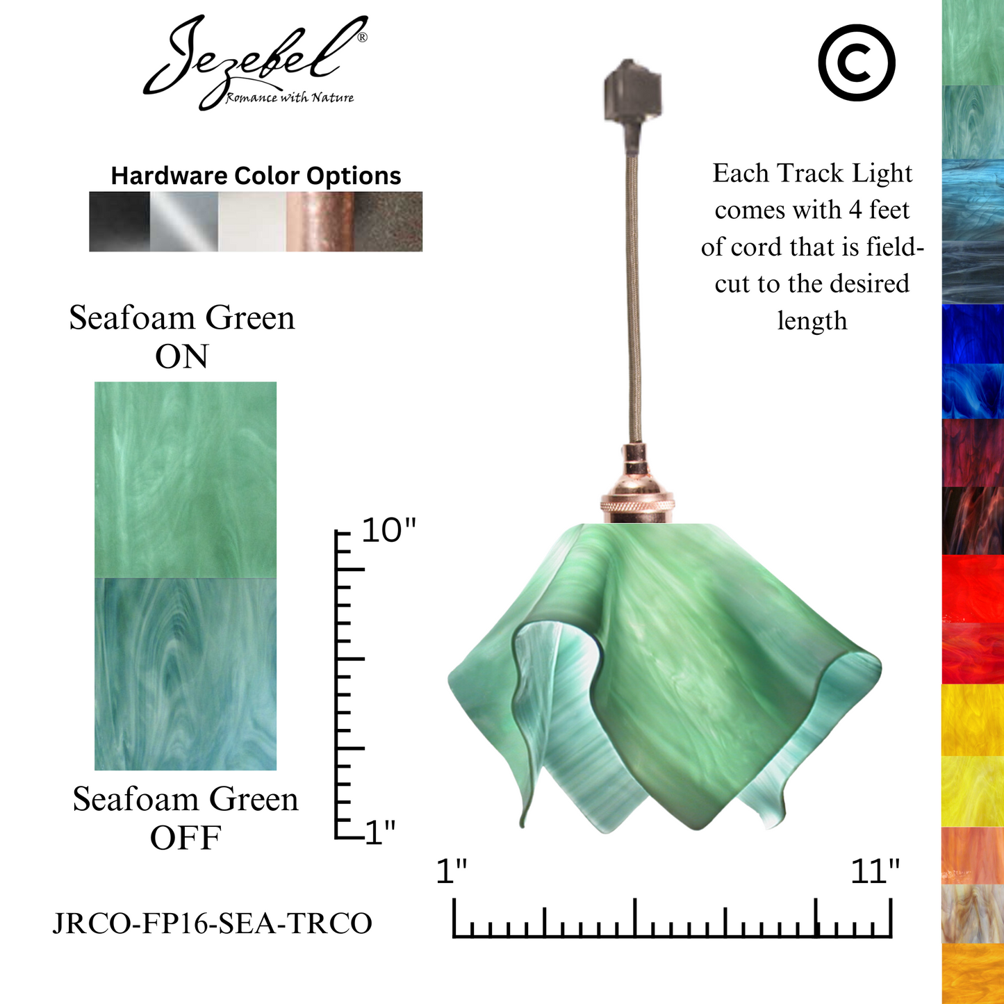 Jezebel Radiance® Track Lighting Flame Pendant, Large