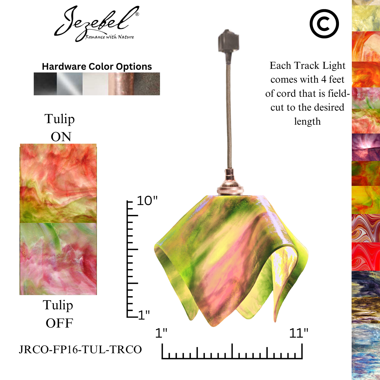 Jezebel Signature® Track Lighting Flame Pendant, Large