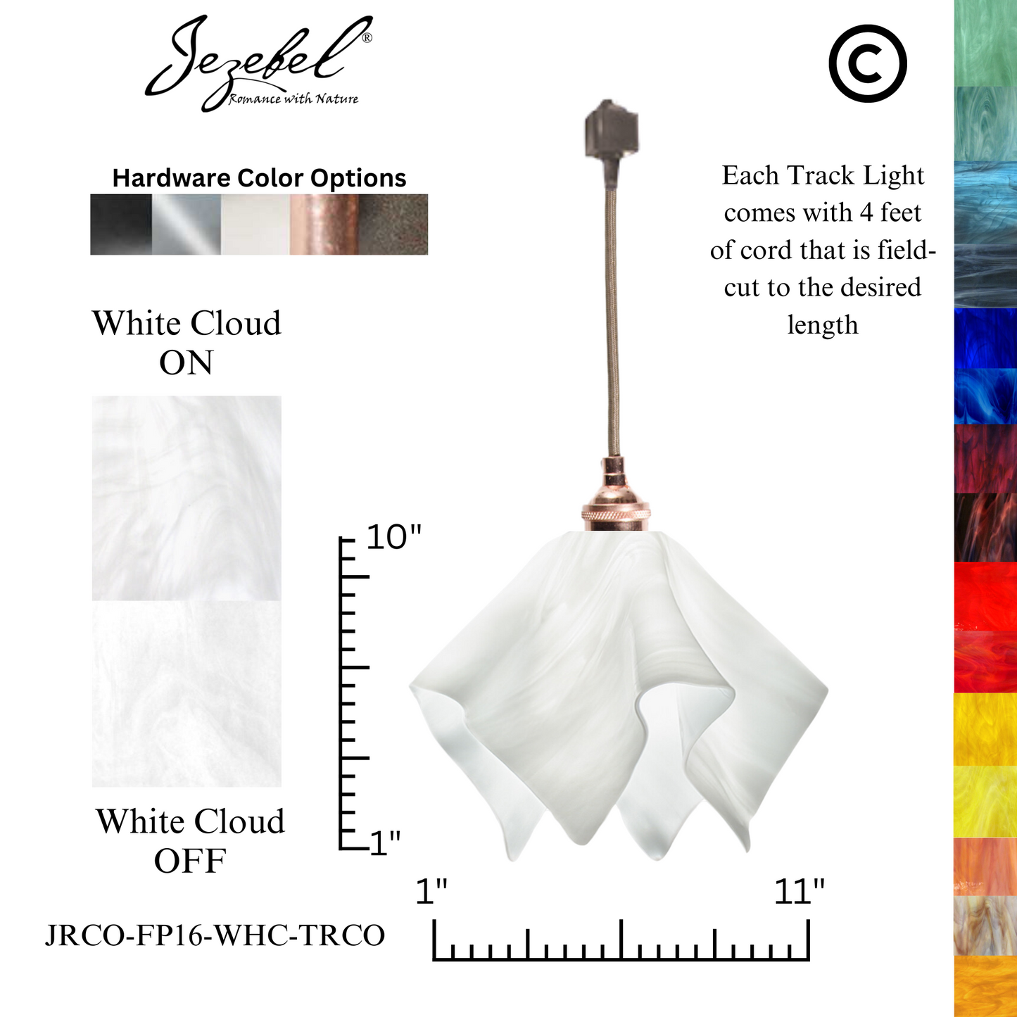 Jezebel Radiance® Track Lighting Flame Pendant, Large