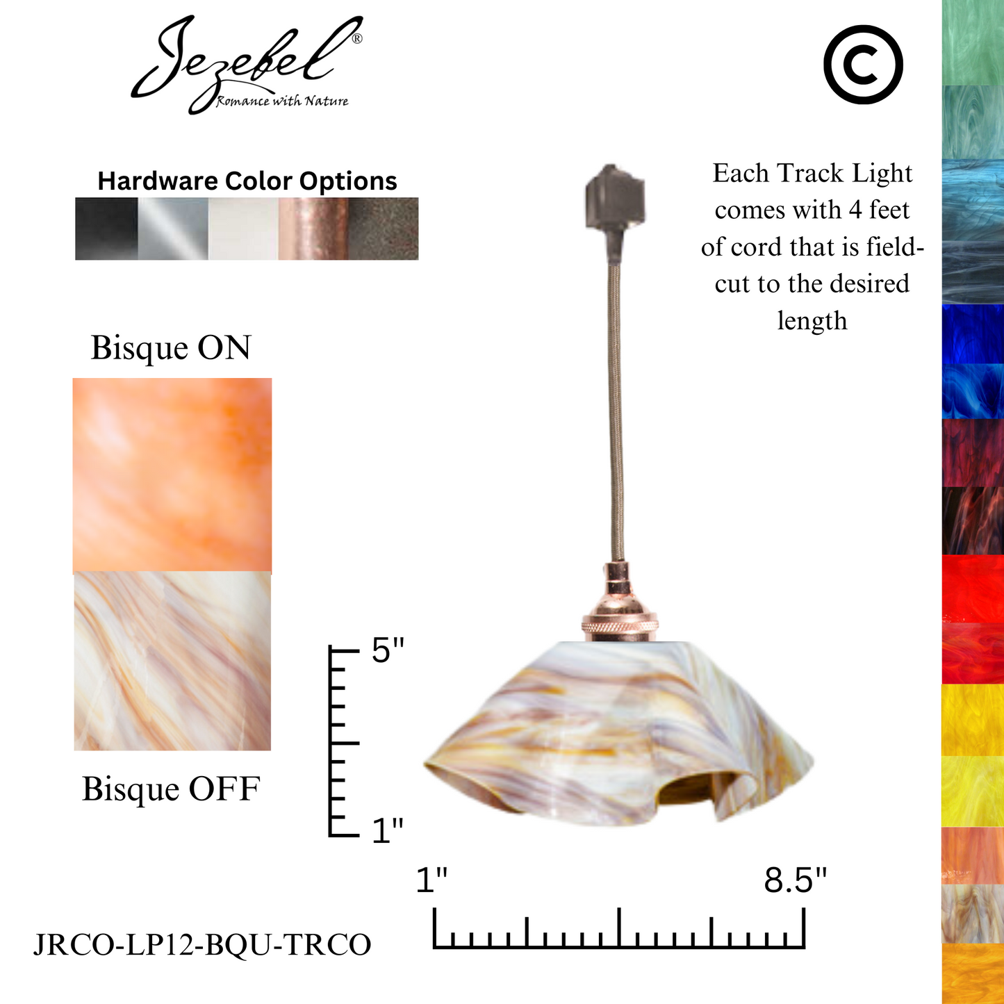 Jezebel Radiance® Track Lighting Lily Pendant, Small