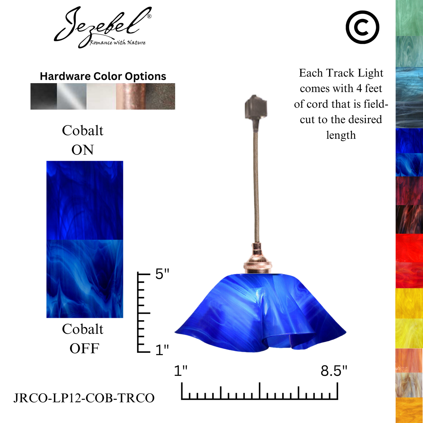 Jezebel Radiance® Track Lighting Lily Pendant, Small
